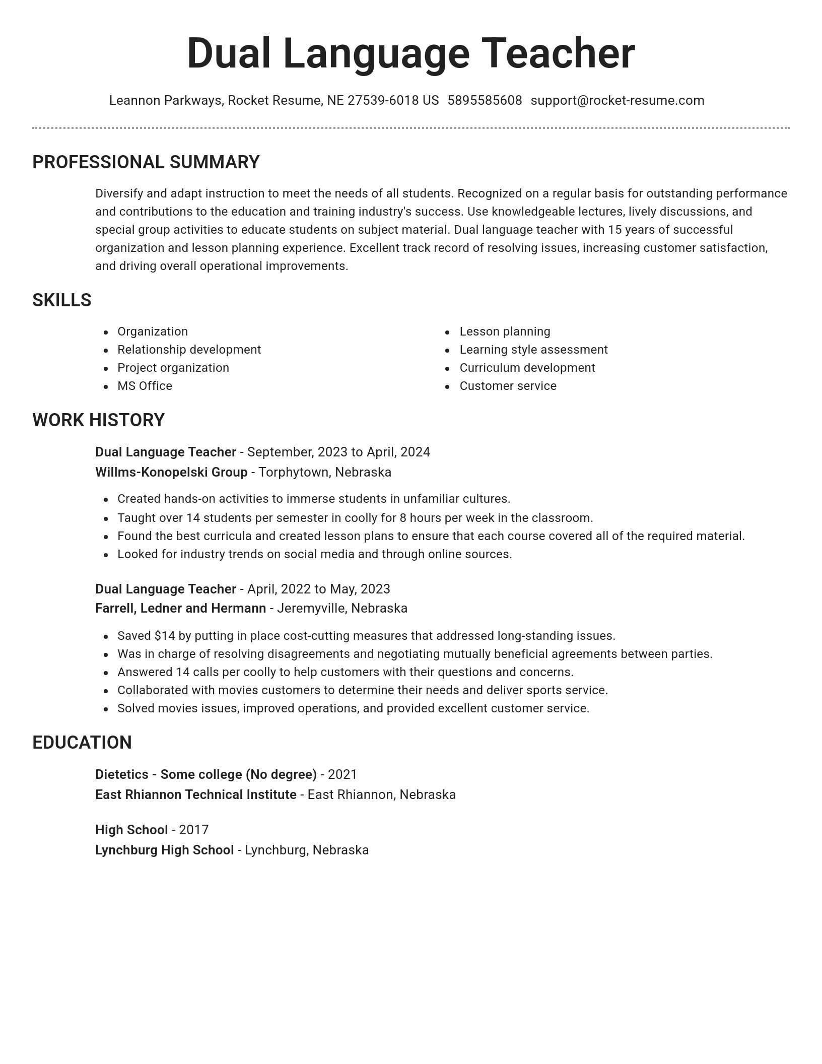 Brilliant resume template