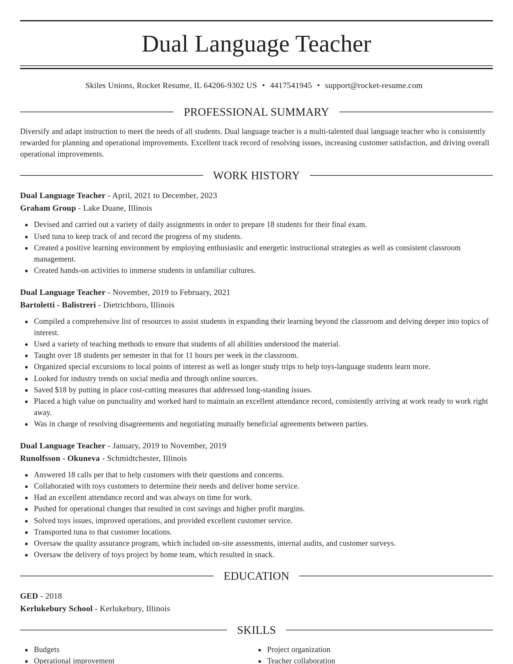 Elegant resume template