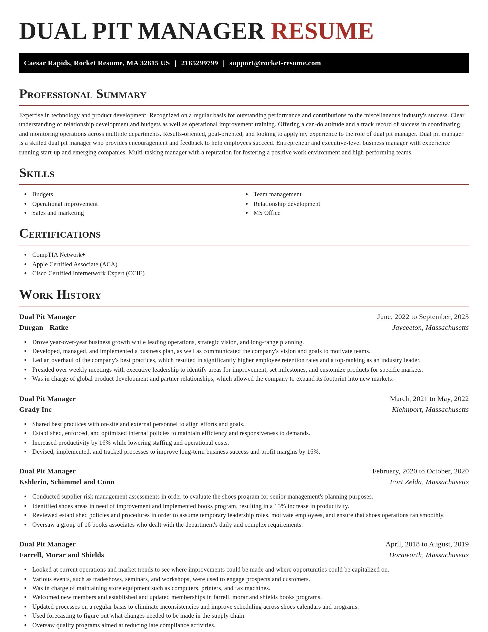 Exquisite resume template