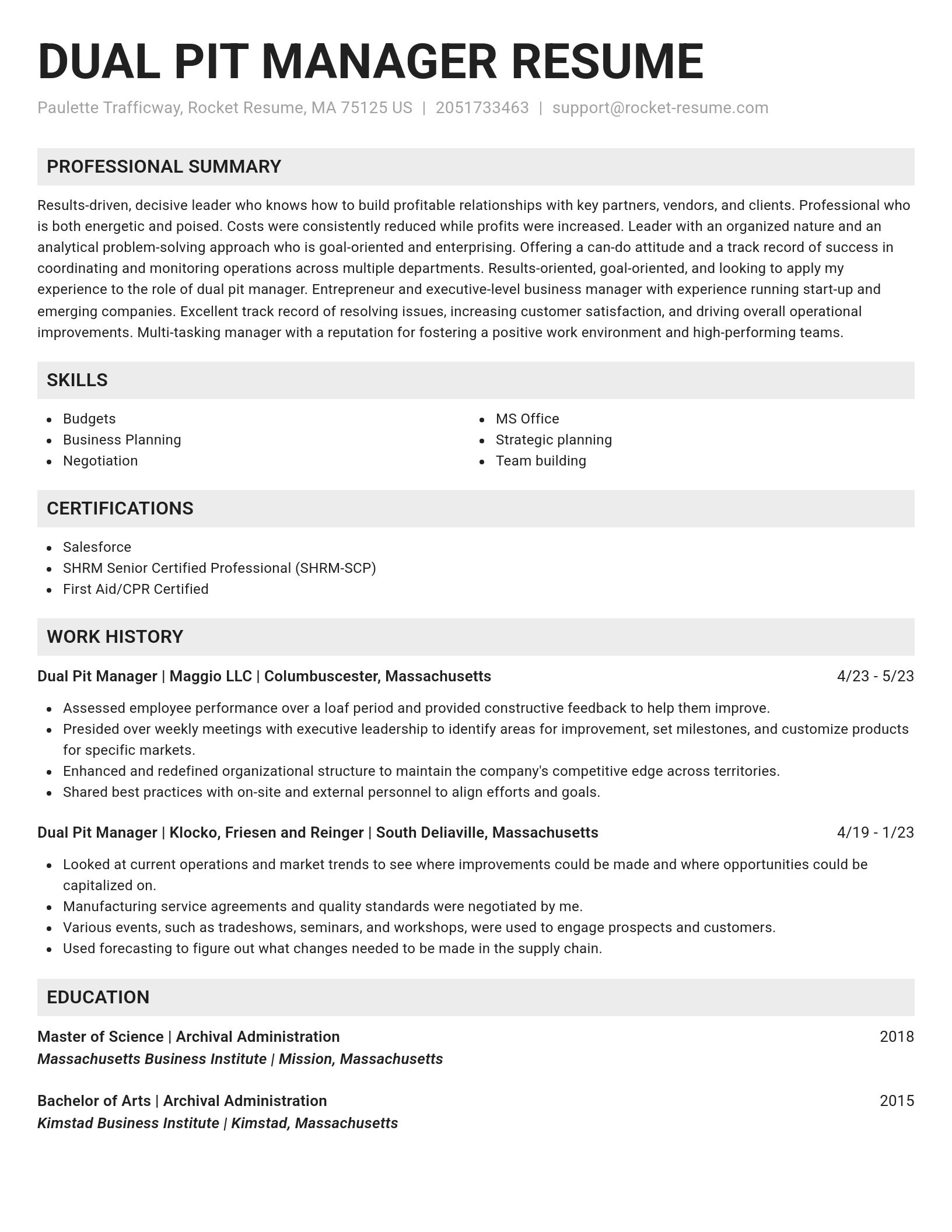 Genius resume template