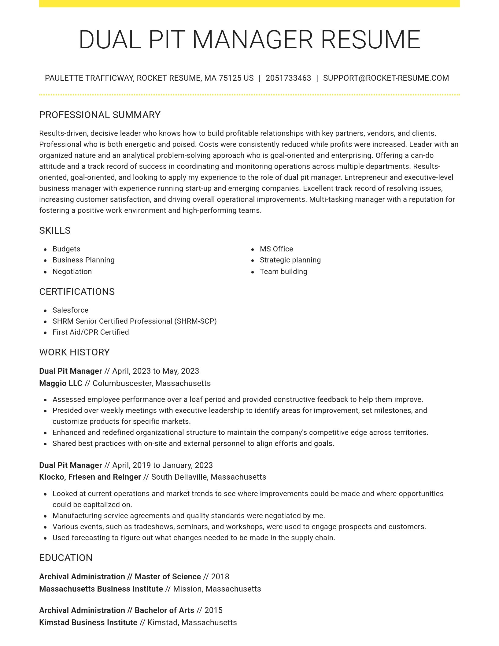 Grand resume template