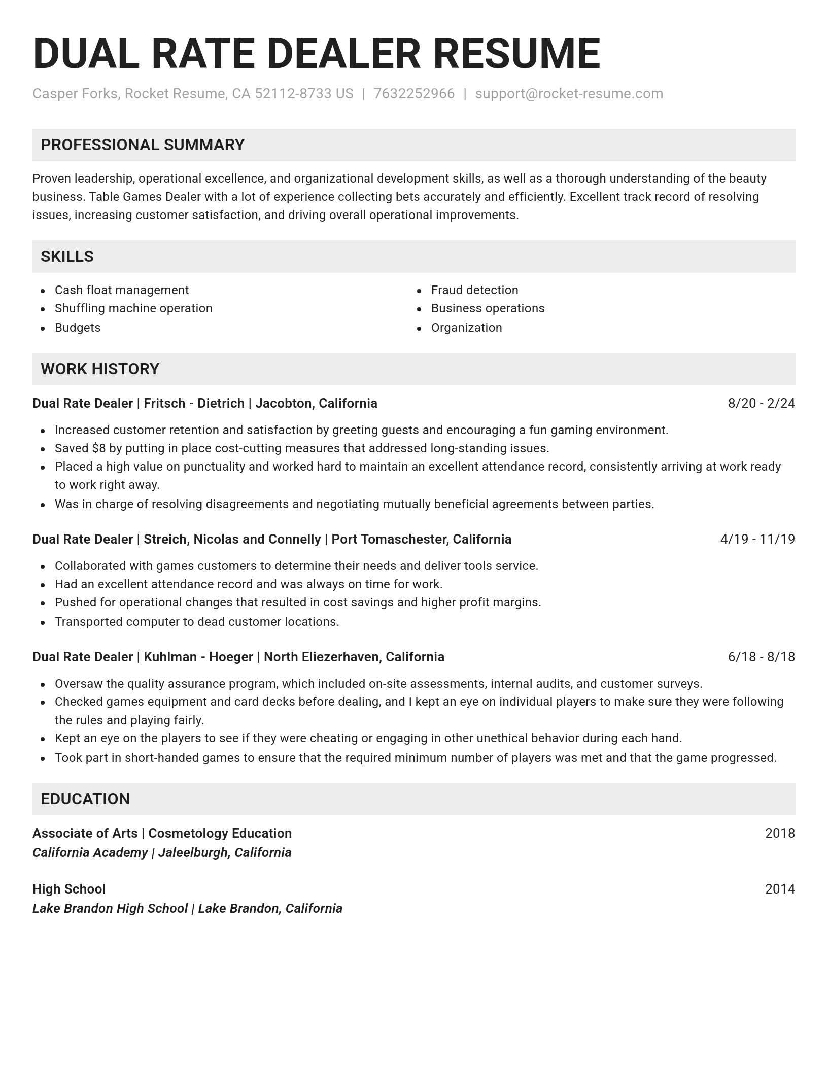 Genius resume template