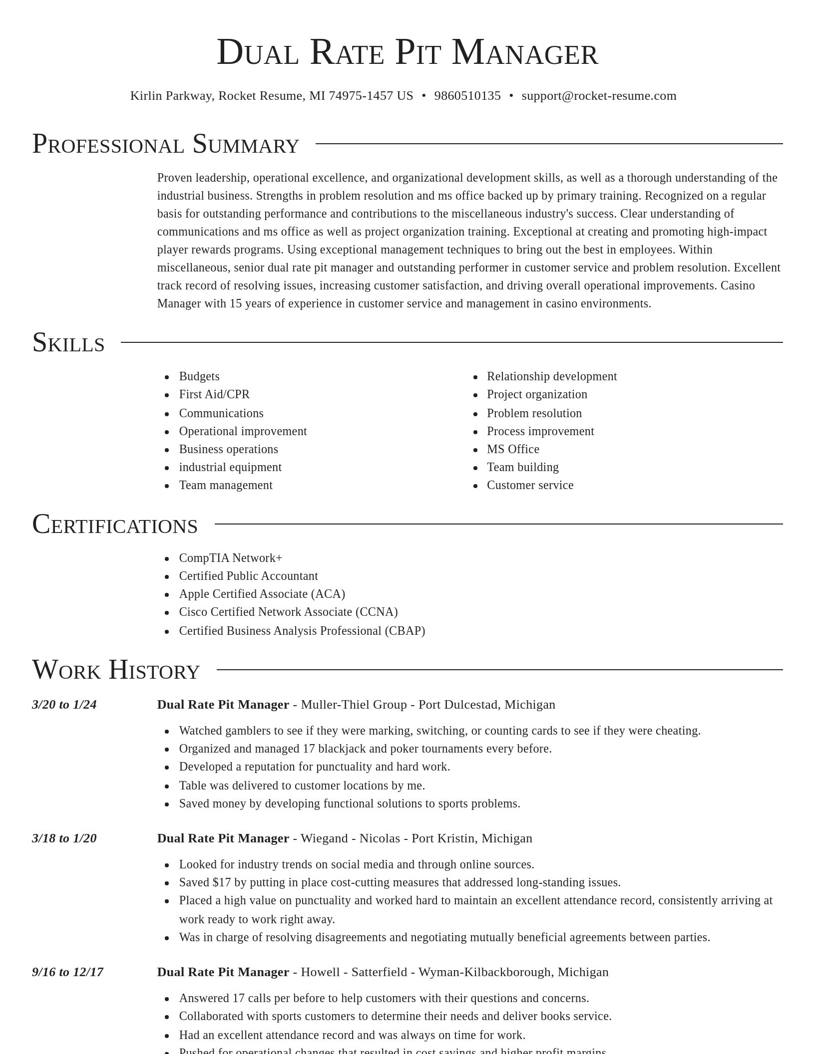 Director resume template