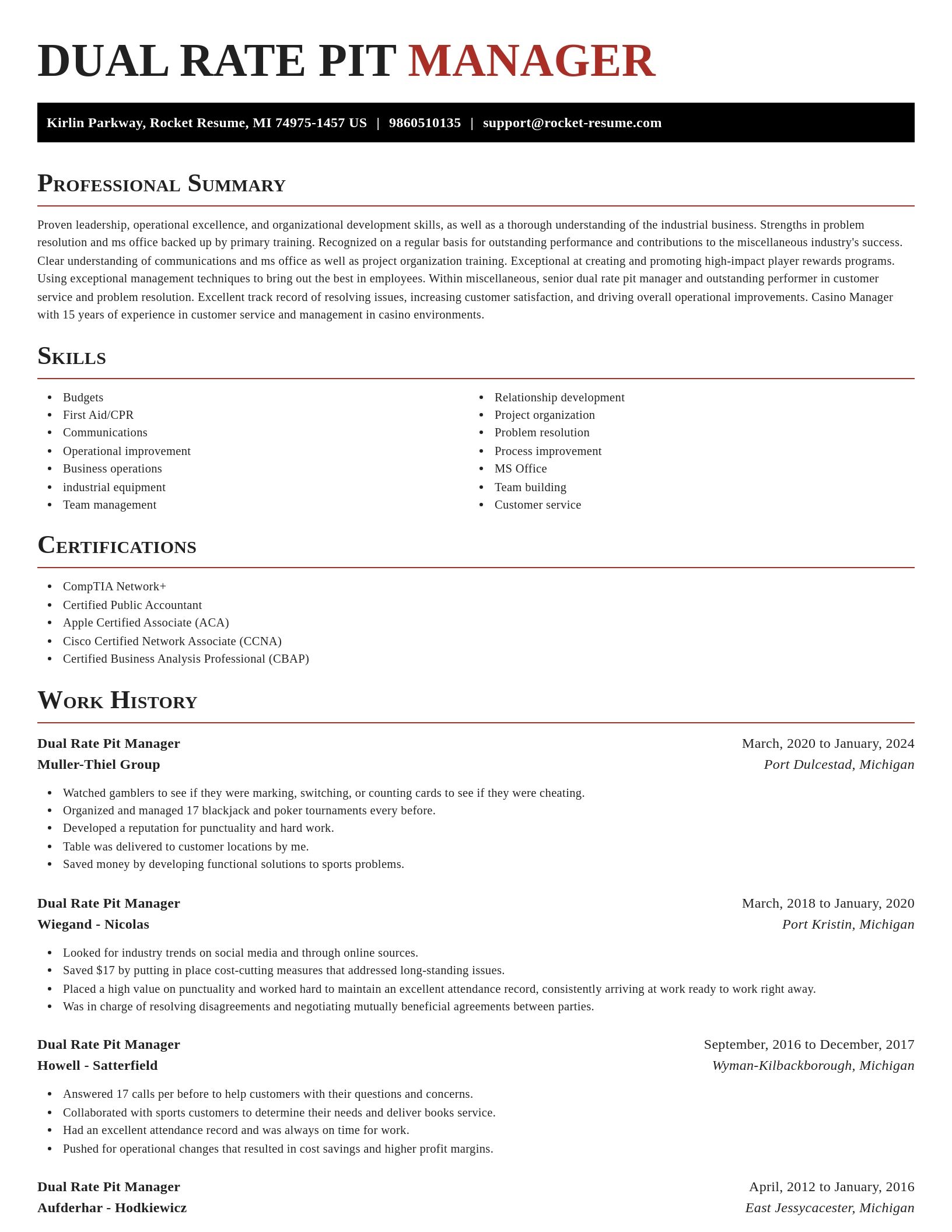 Exquisite resume template