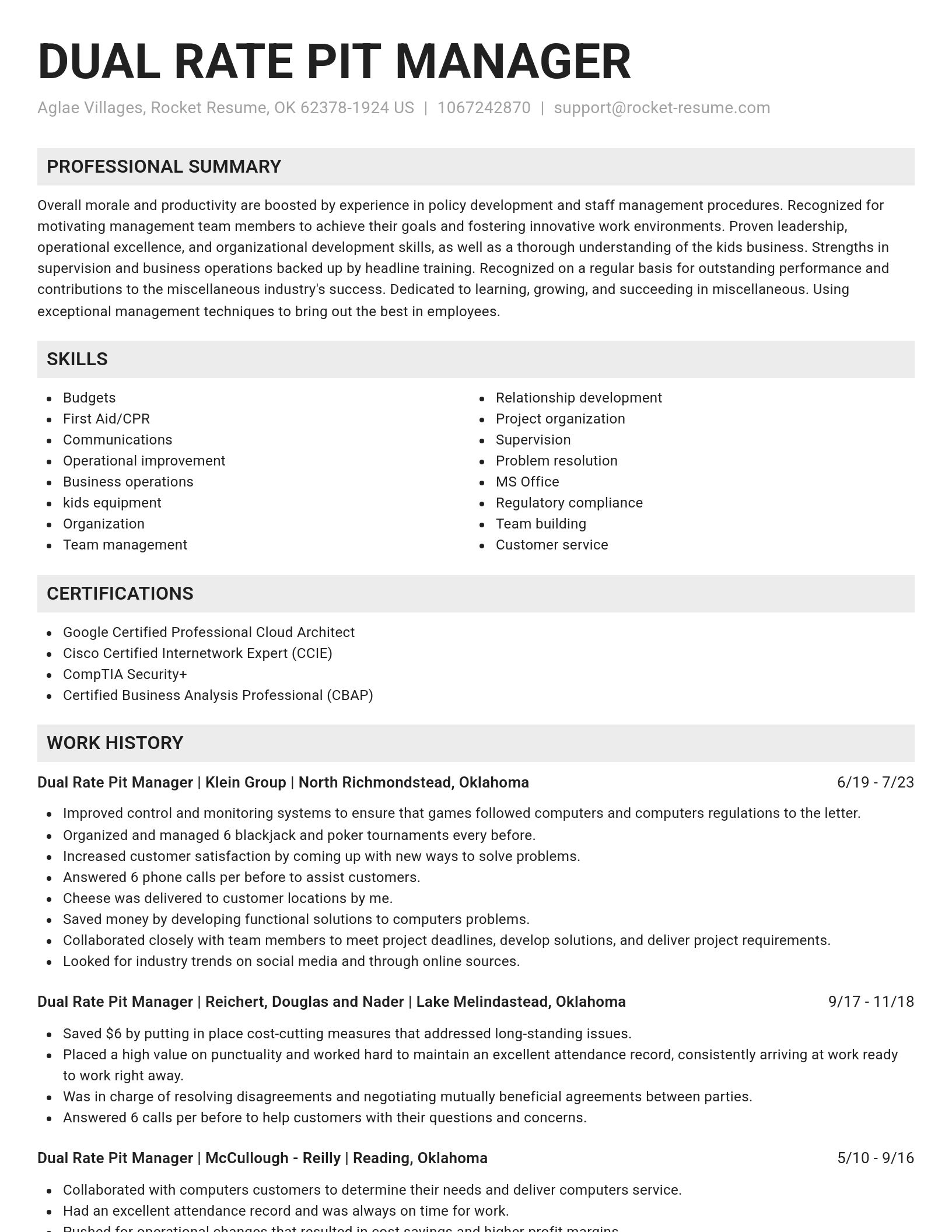 Genius resume template