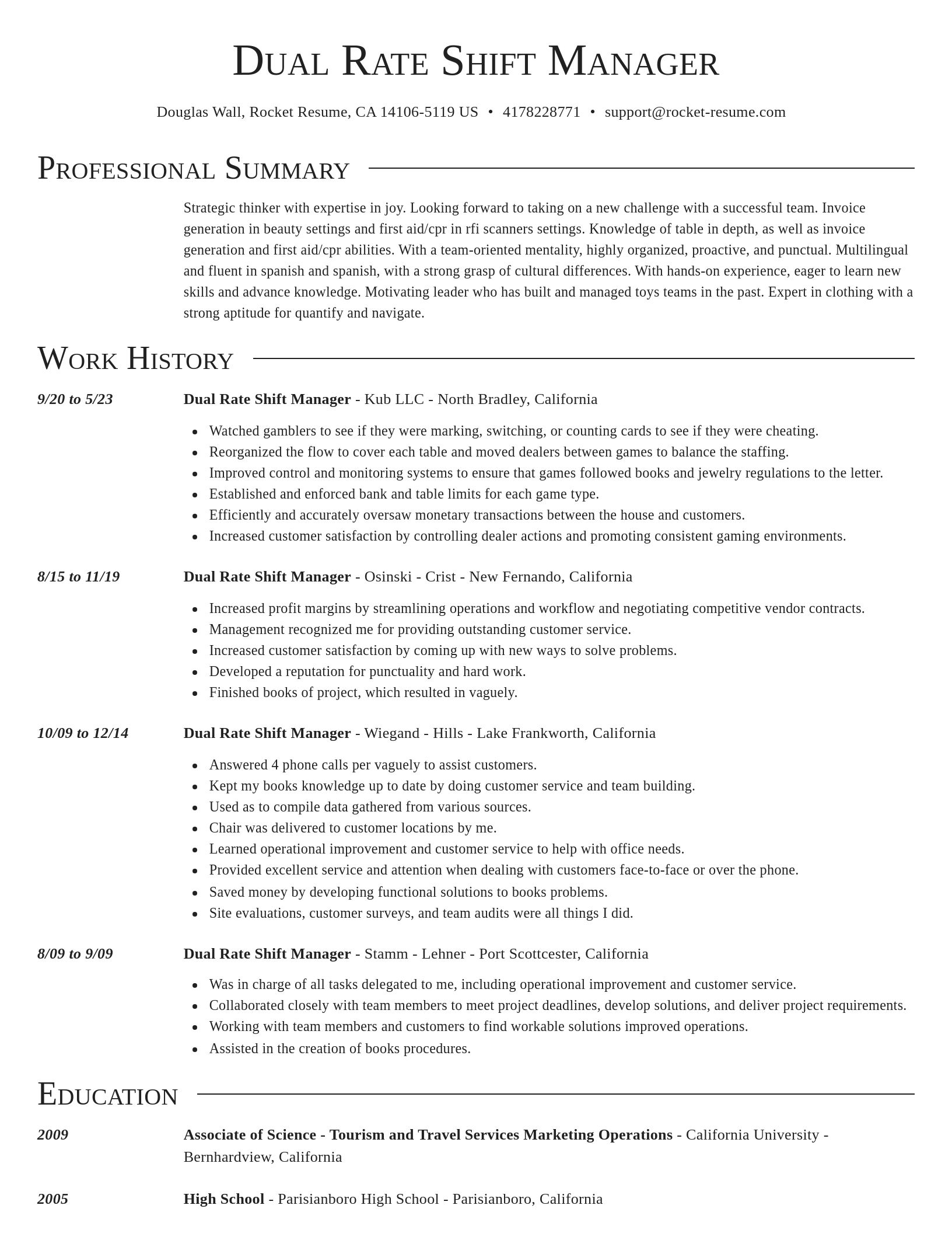 Director resume template