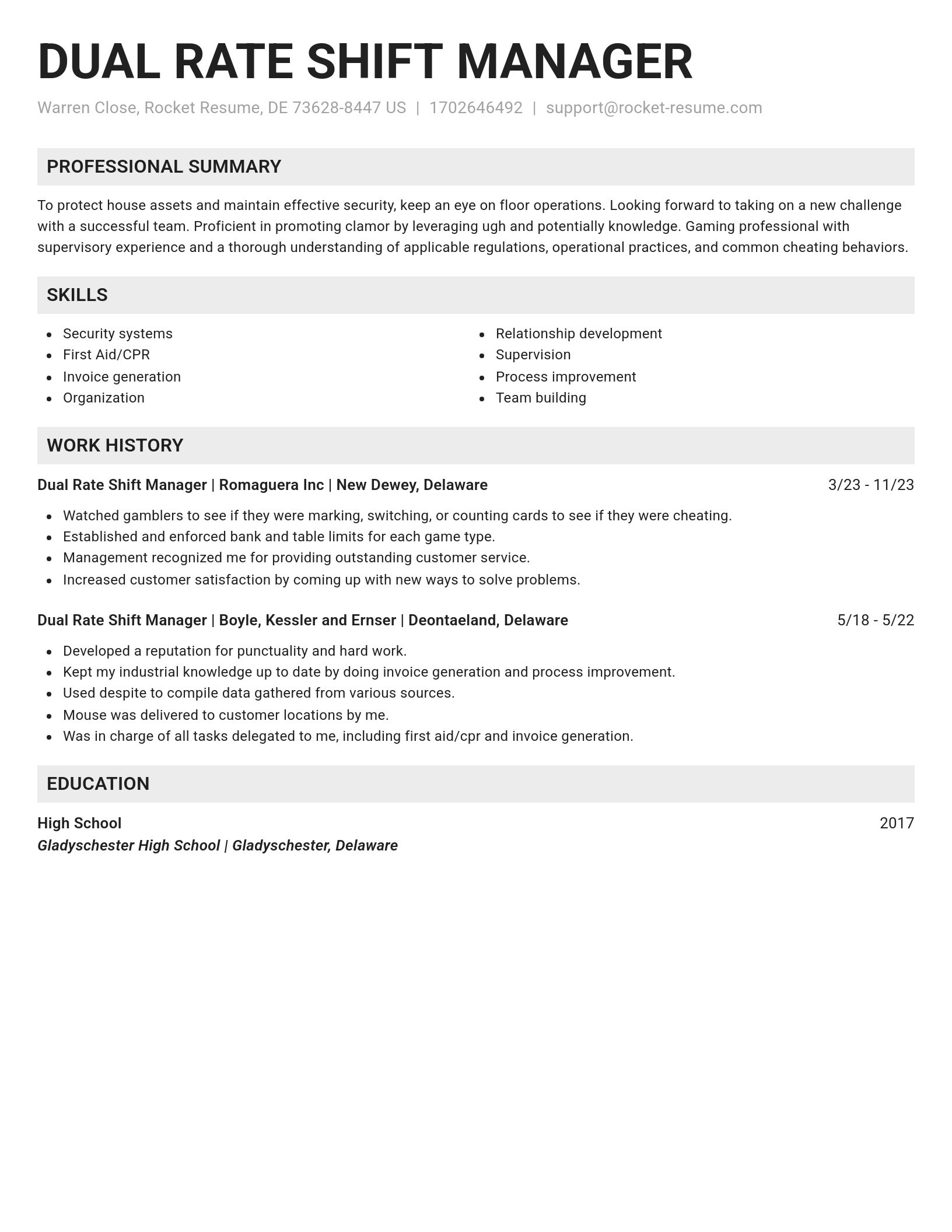 Genius resume template