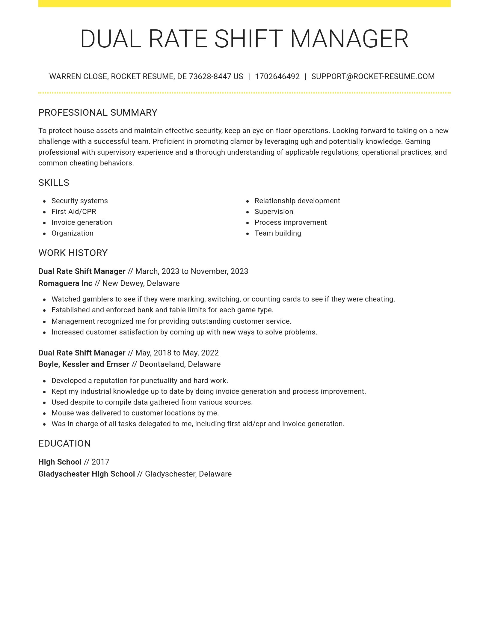 Grand resume template