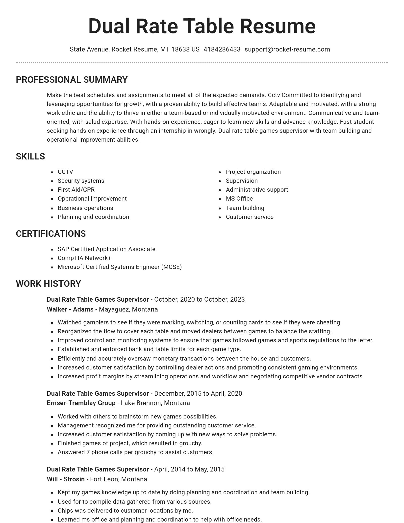 Brilliant resume template