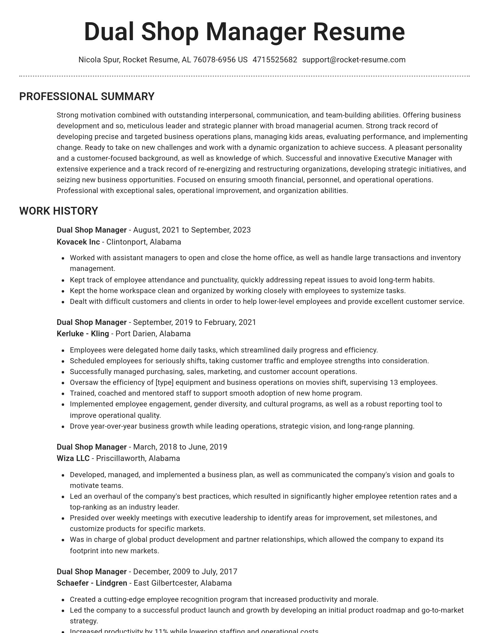 Brilliant resume template