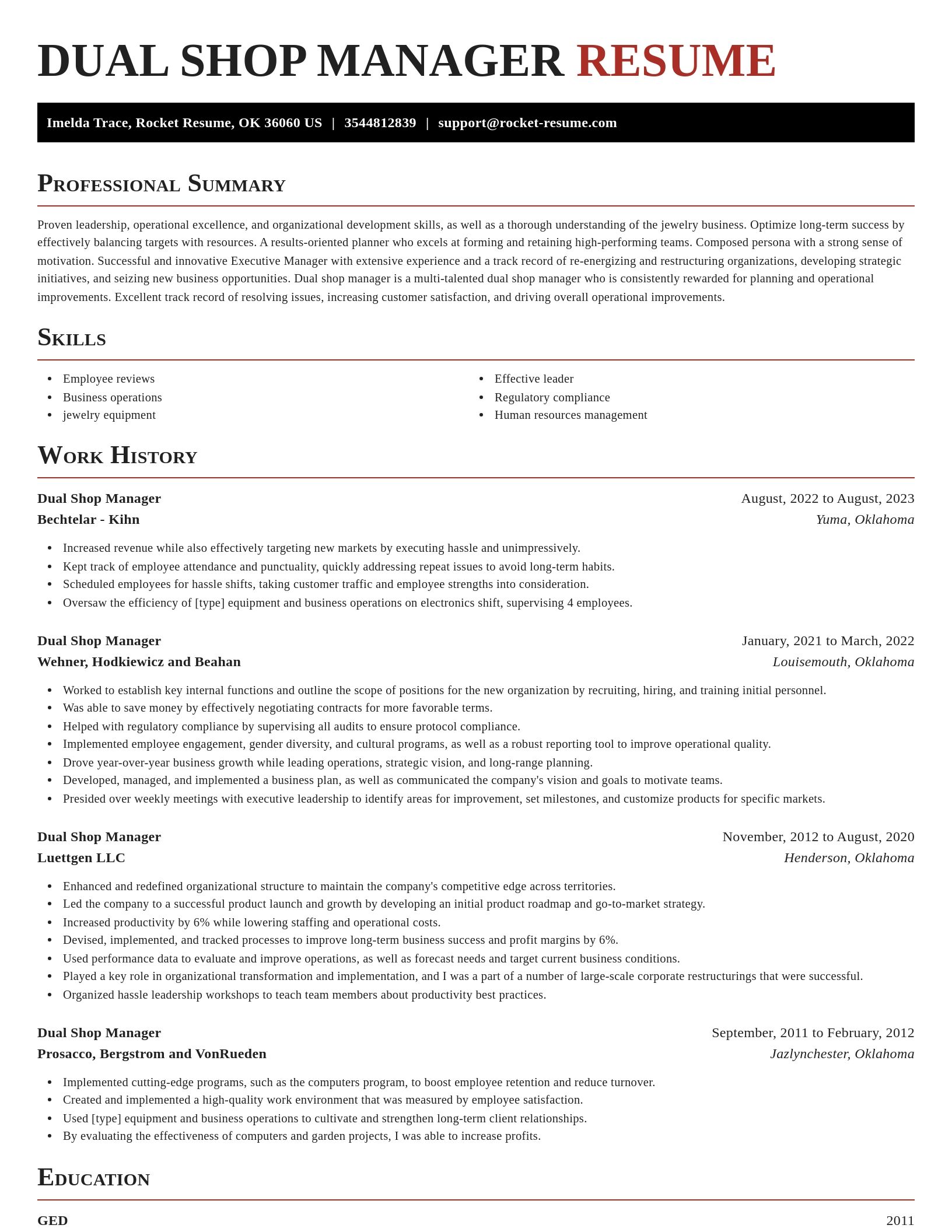 Exquisite resume template