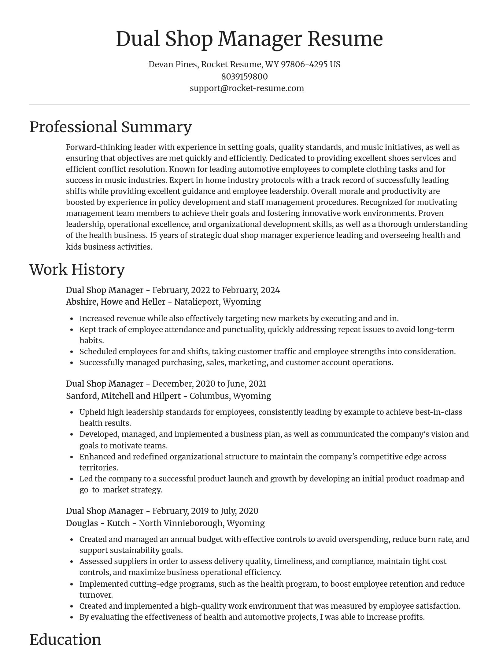 Focal Point resume template