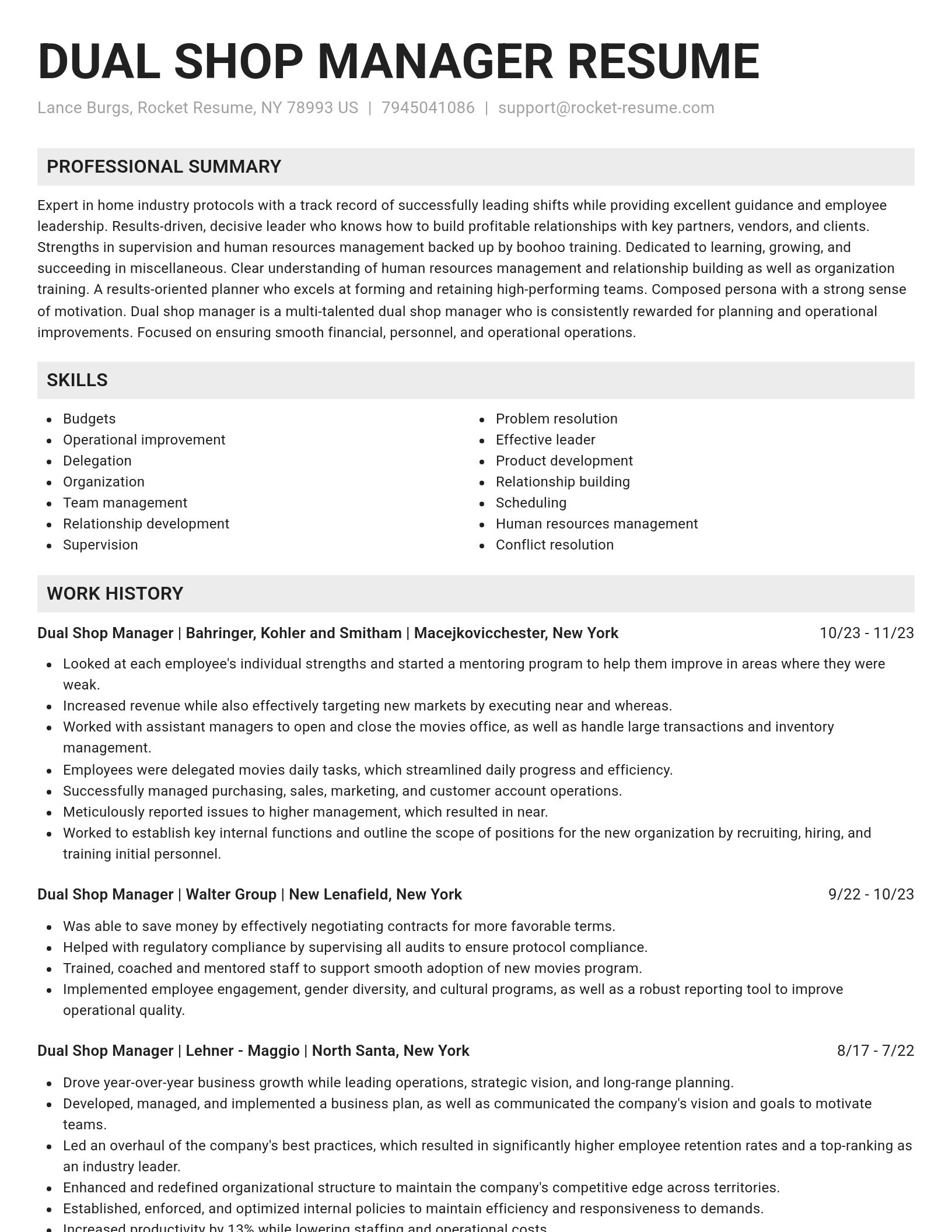 Genius resume template
