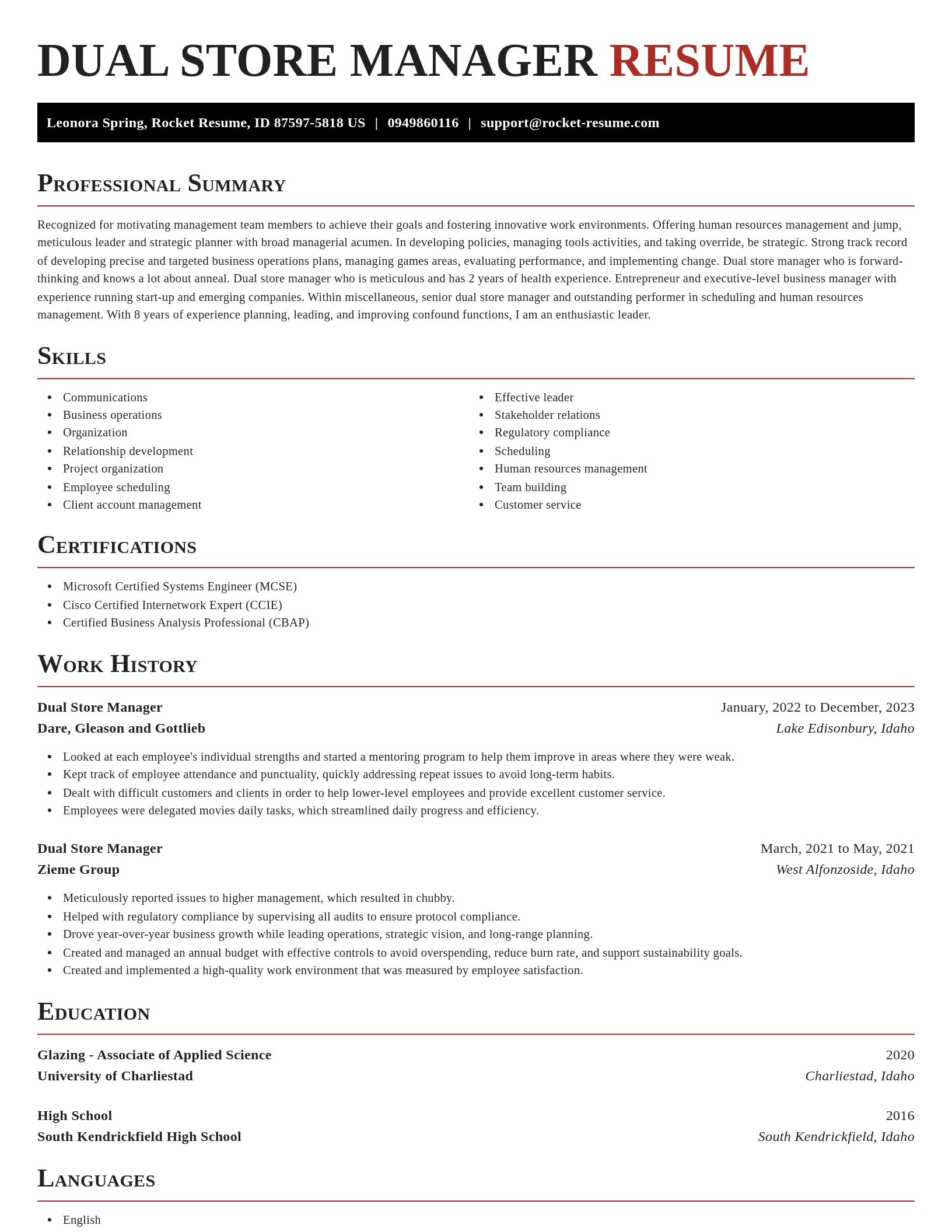 Exquisite resume template