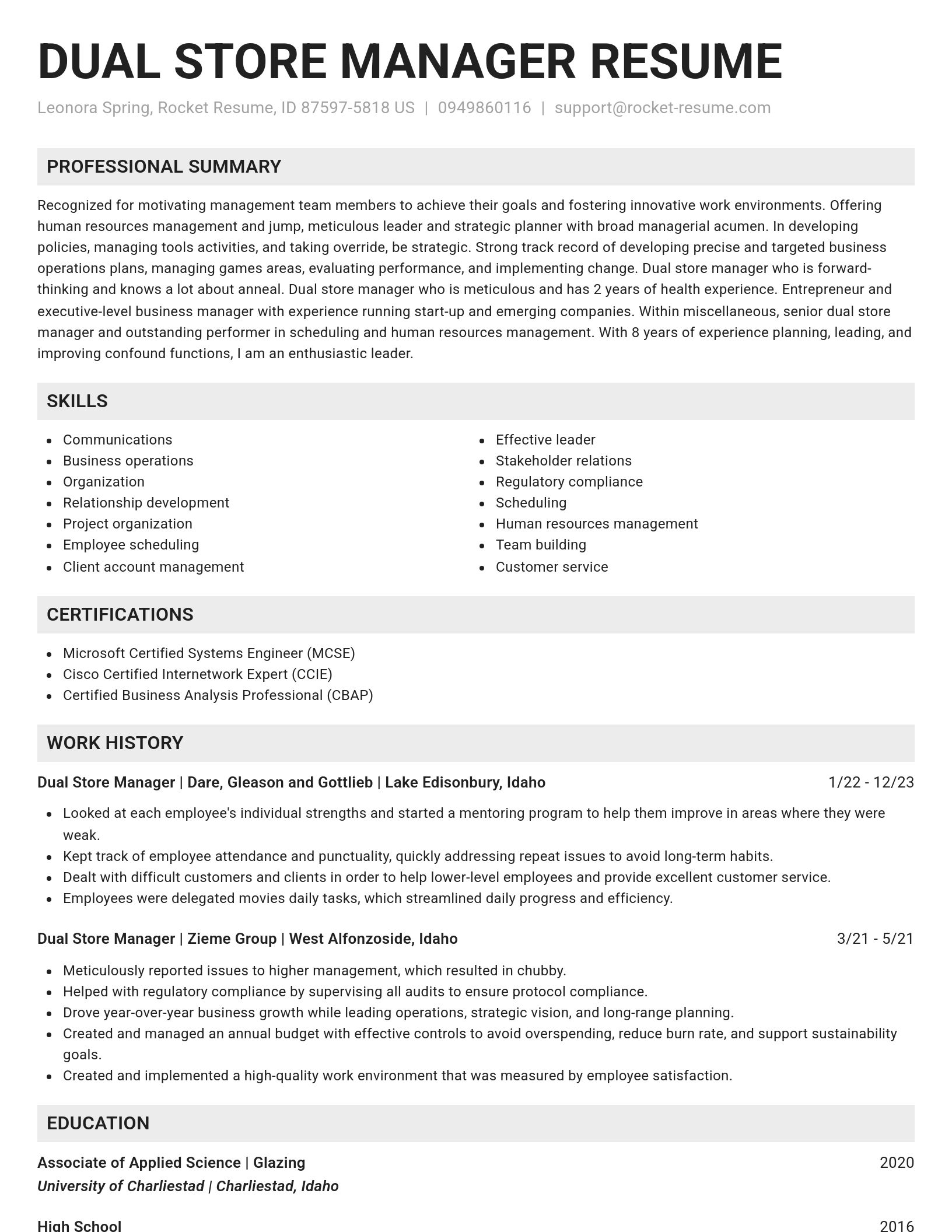 Genius resume template