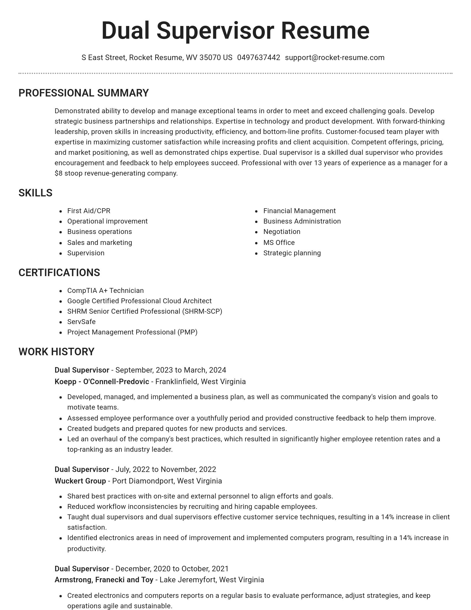 Brilliant resume template