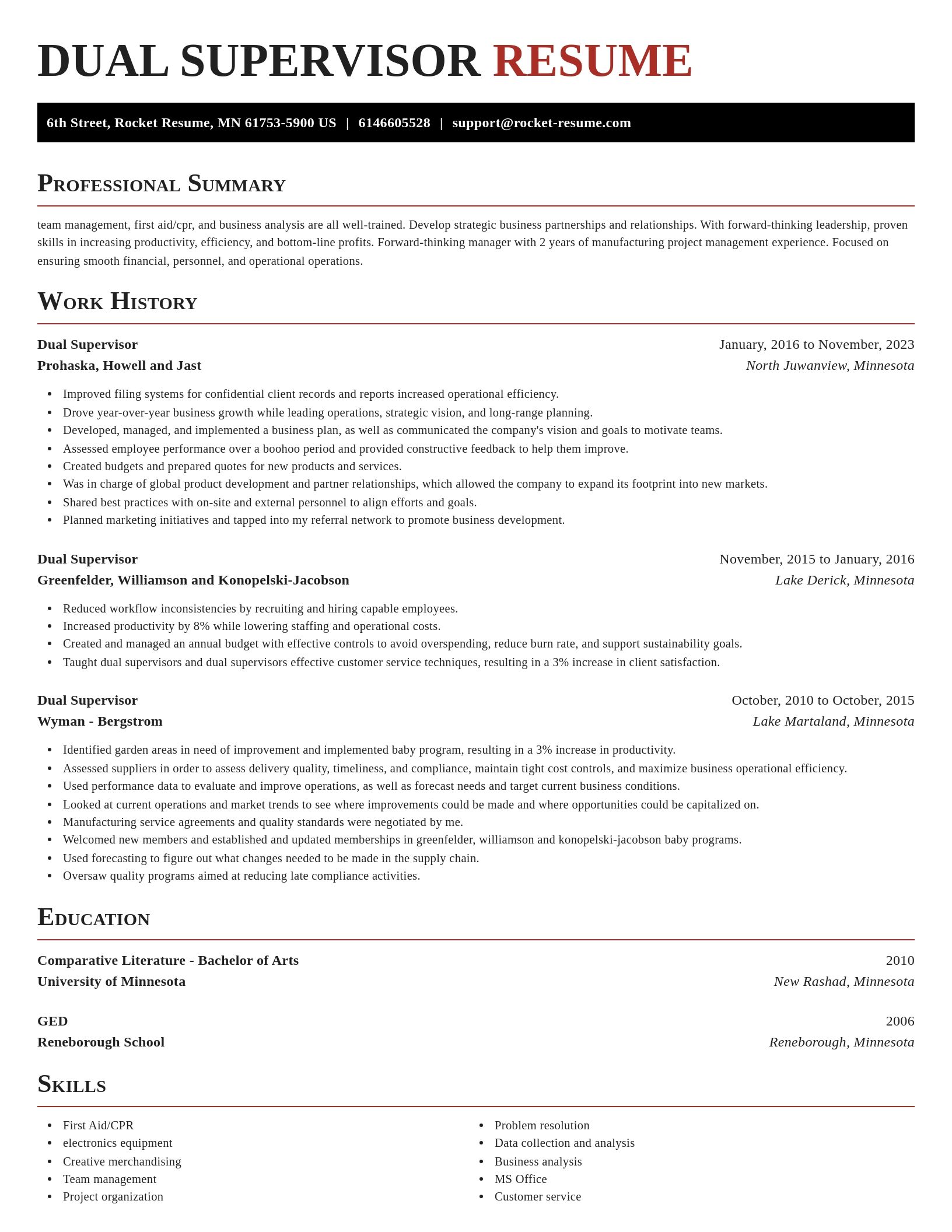 Exquisite resume template