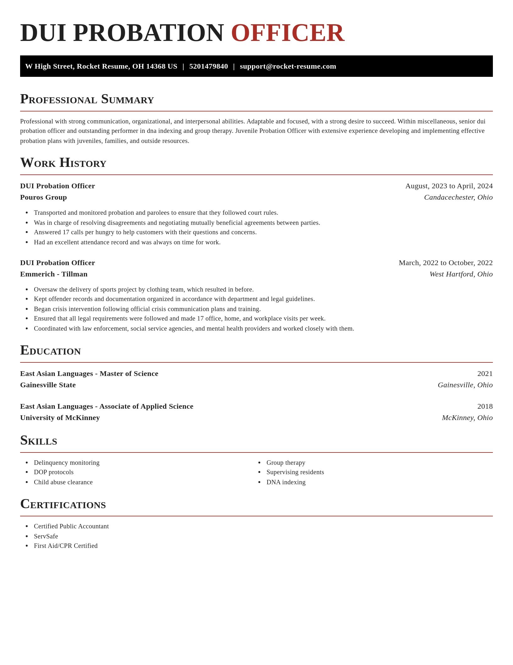 Exquisite resume template