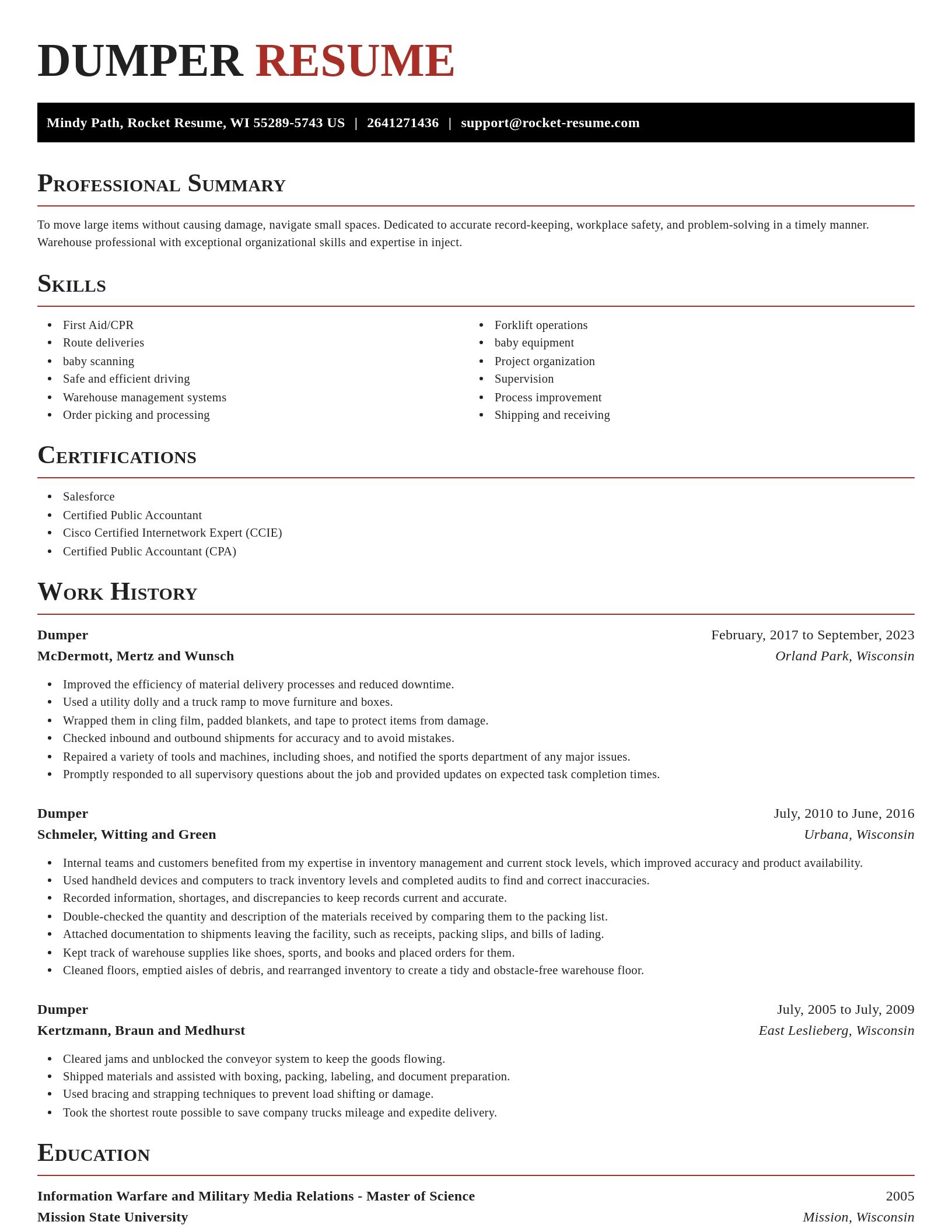 Exquisite resume template