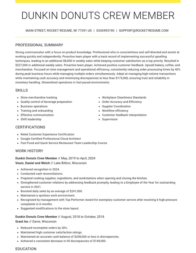 Grand resume template