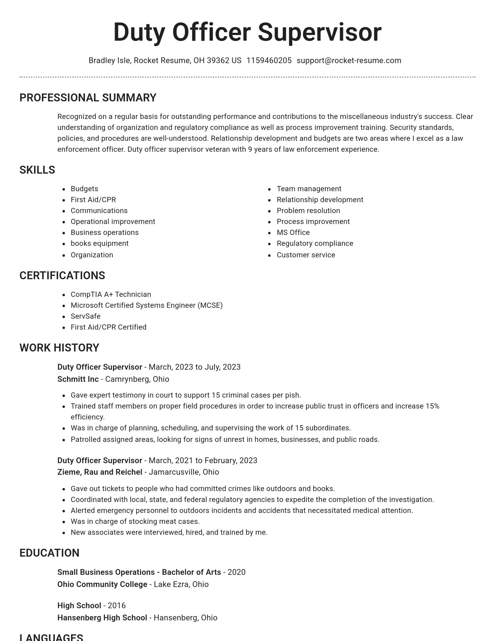 Brilliant resume template