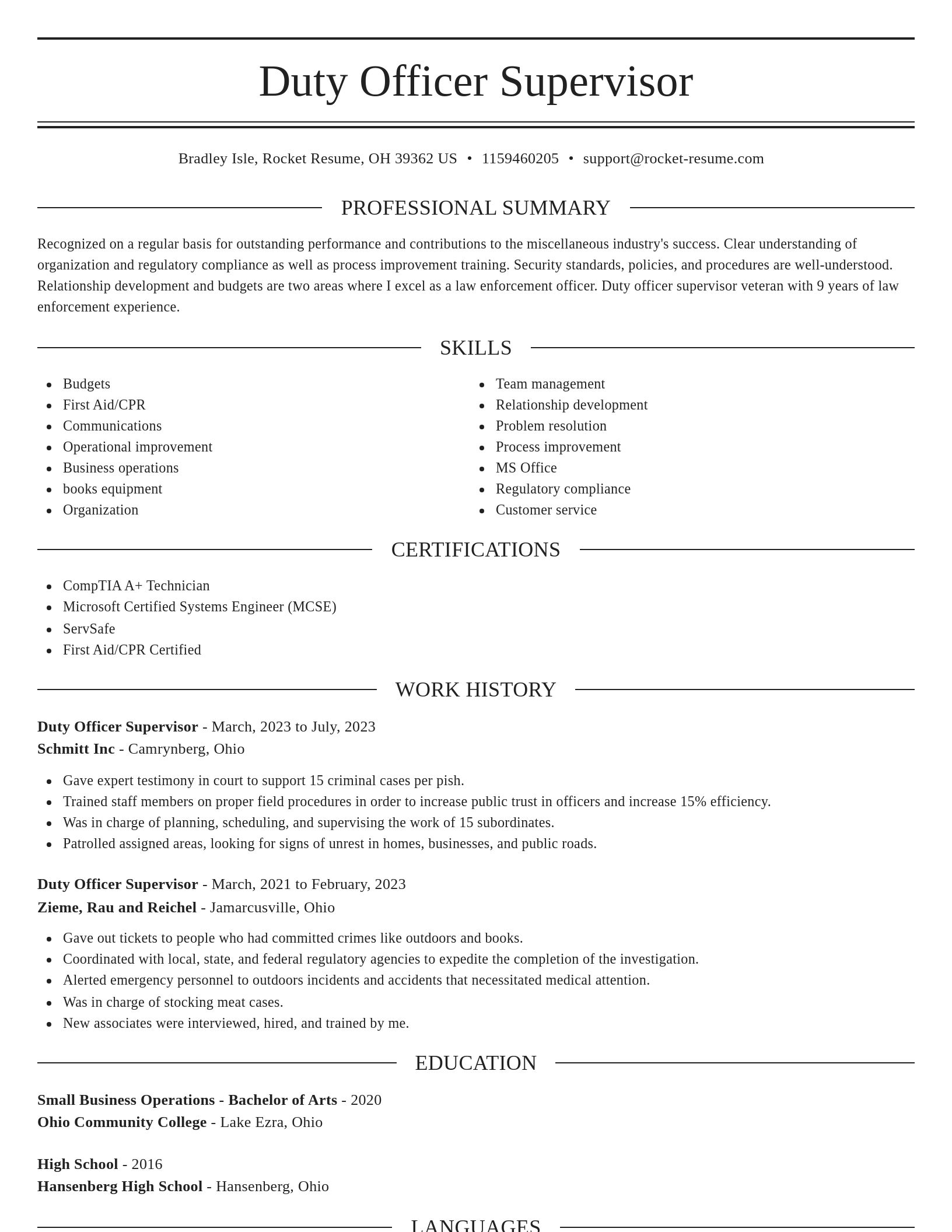 Elegant resume template