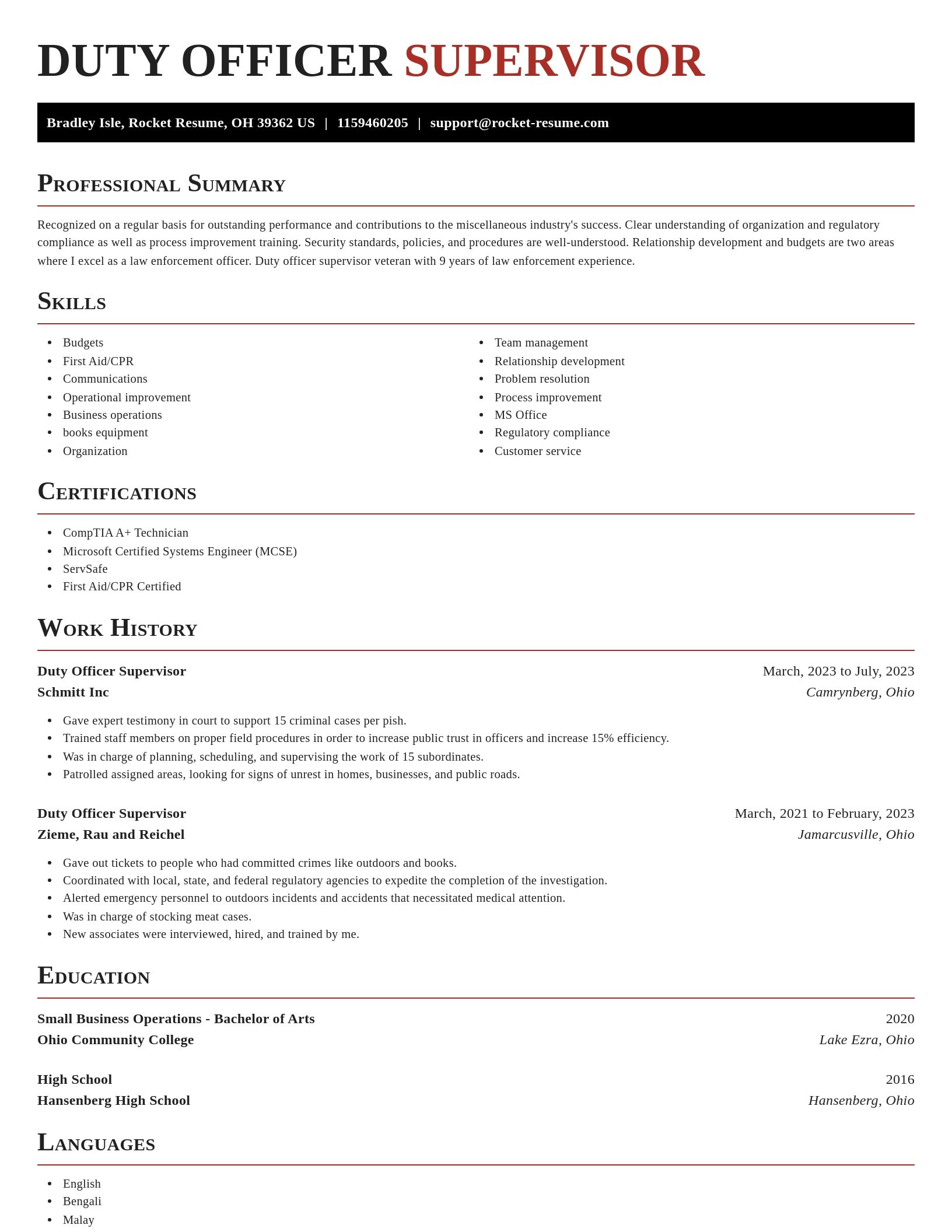 Exquisite resume template