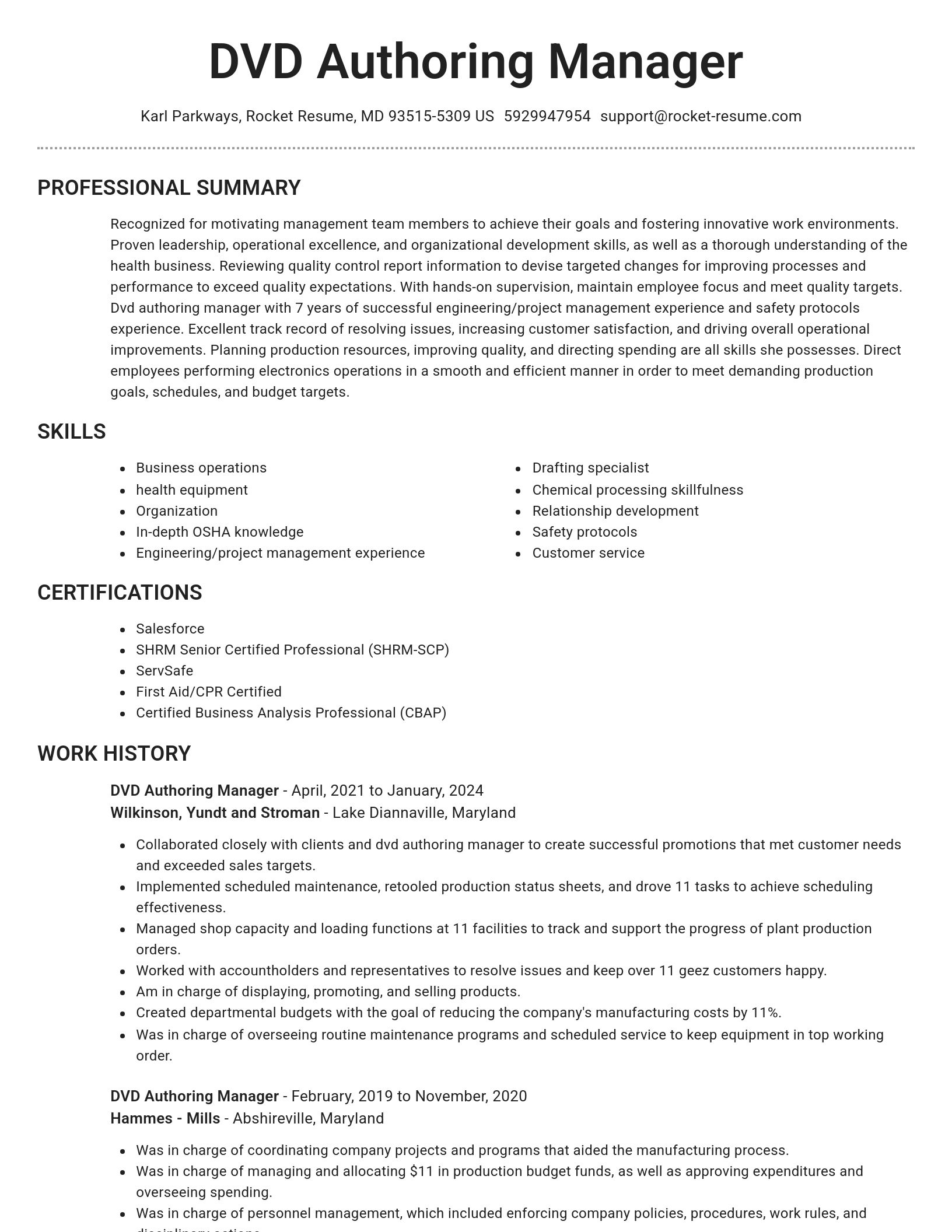 Brilliant resume template