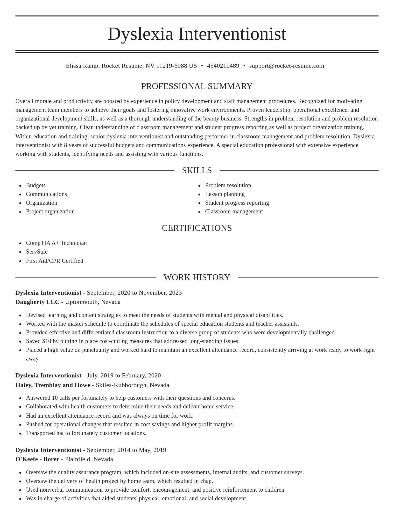 Elegant resume template