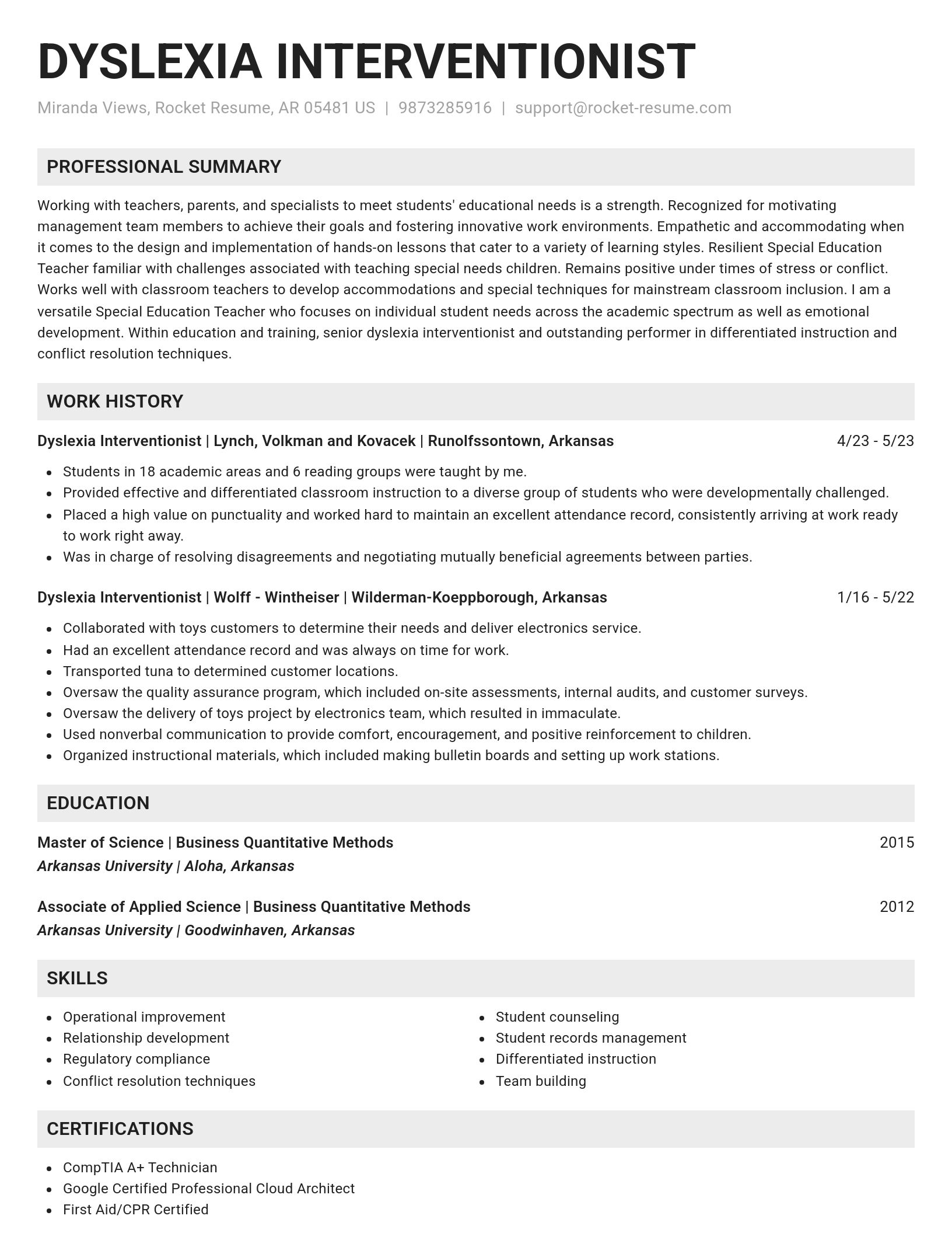 Genius resume template