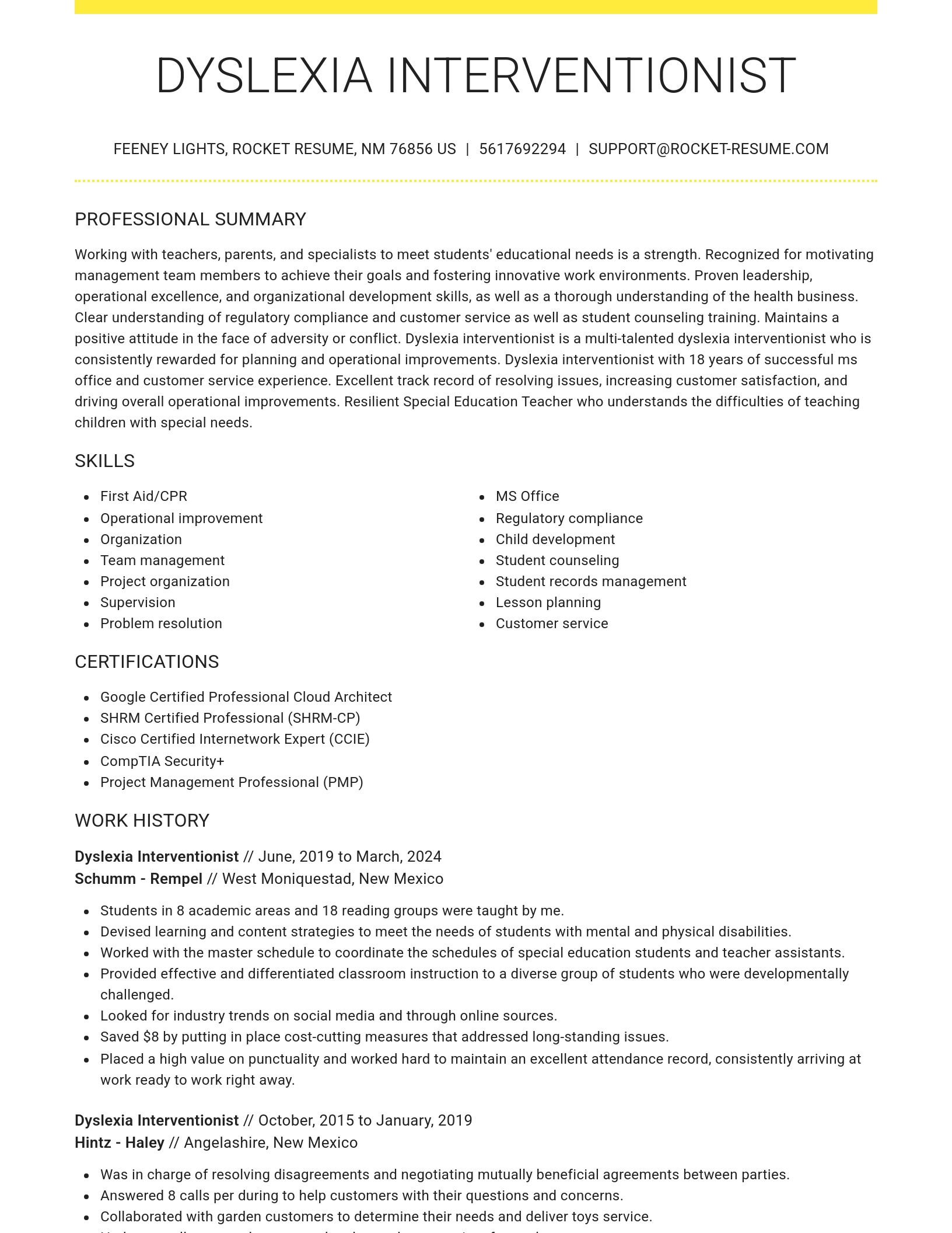 Grand resume template