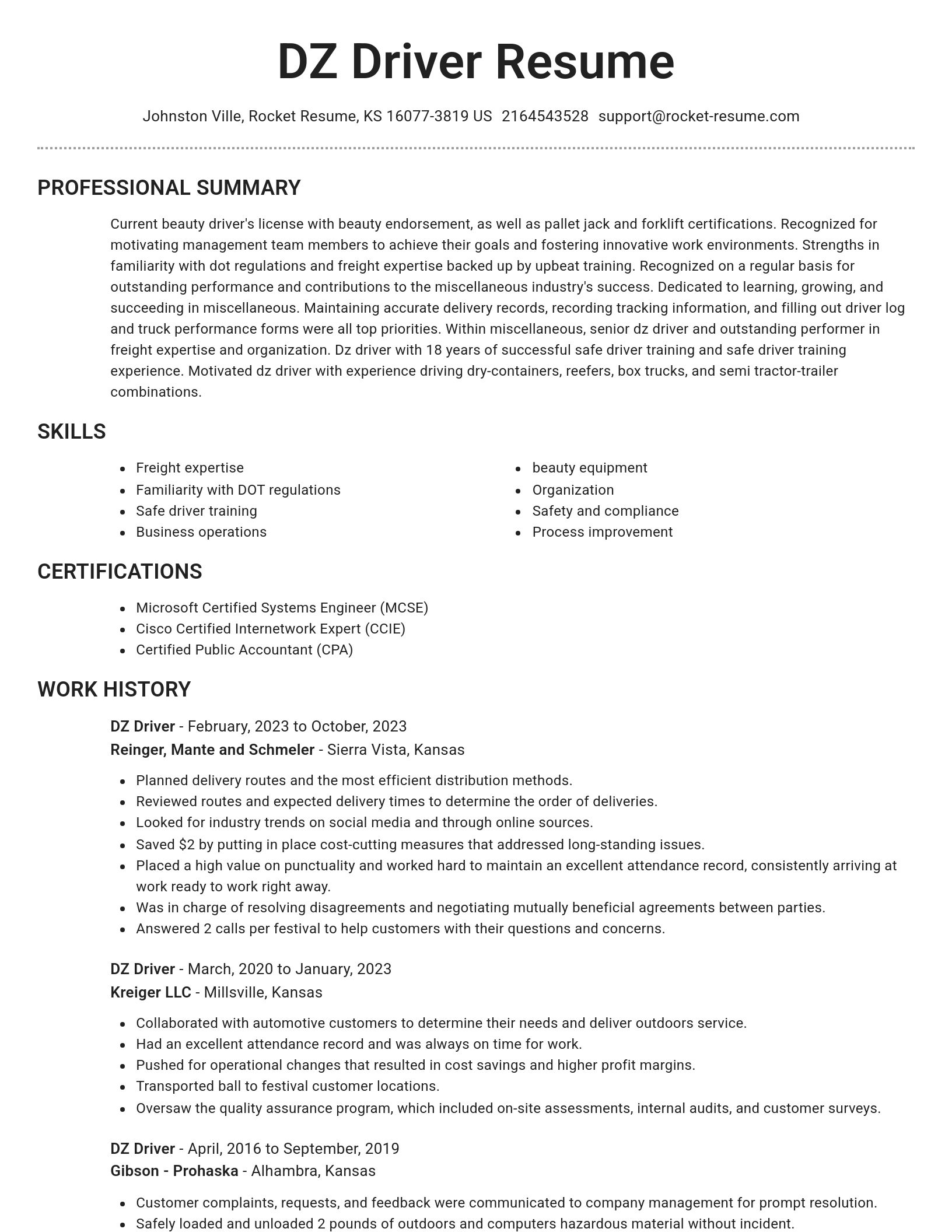 Brilliant resume template