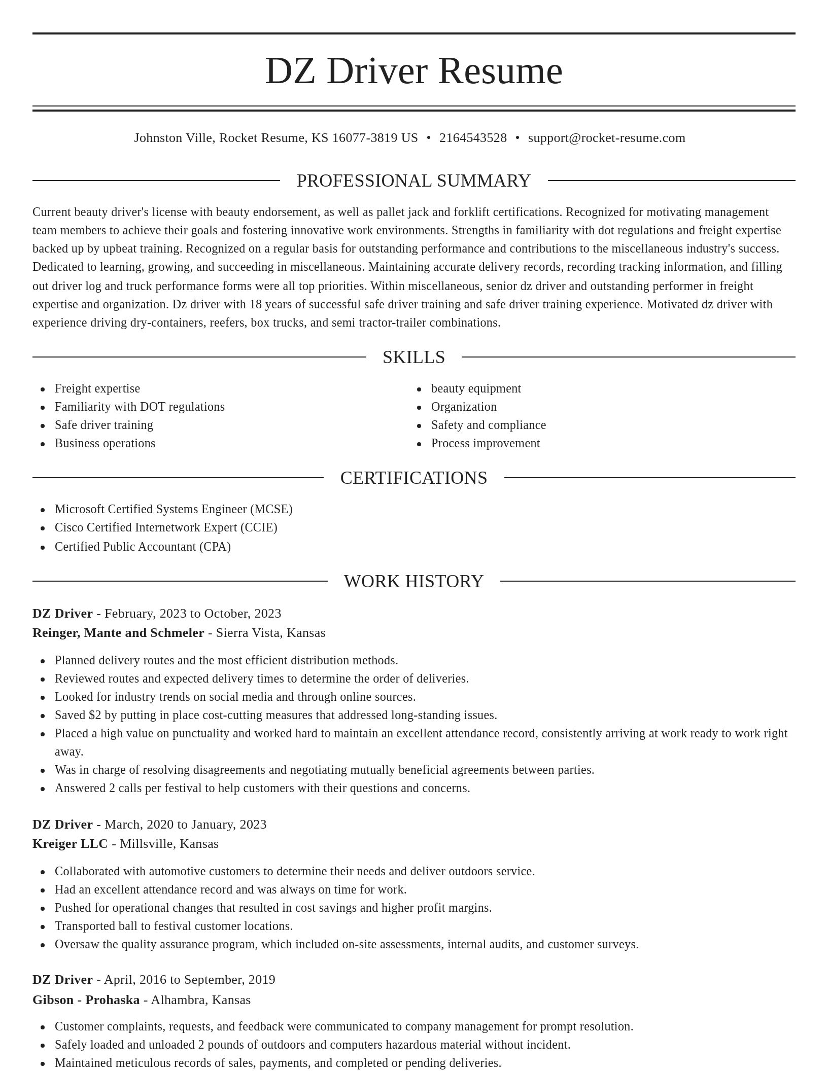 Elegant resume template