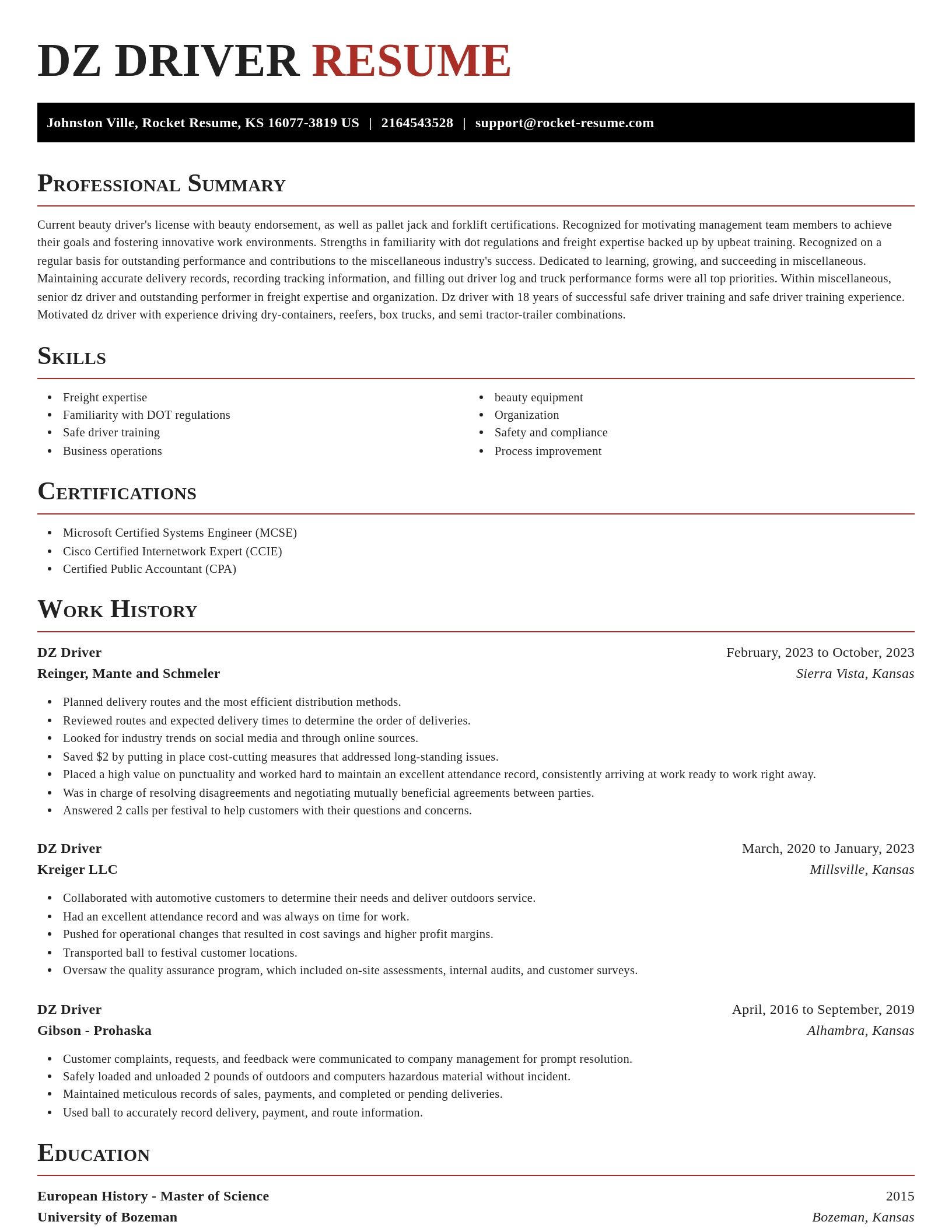 Exquisite resume template
