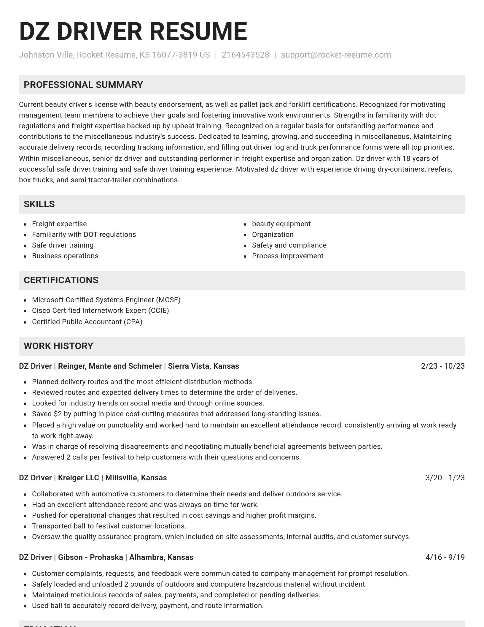 Genius resume template