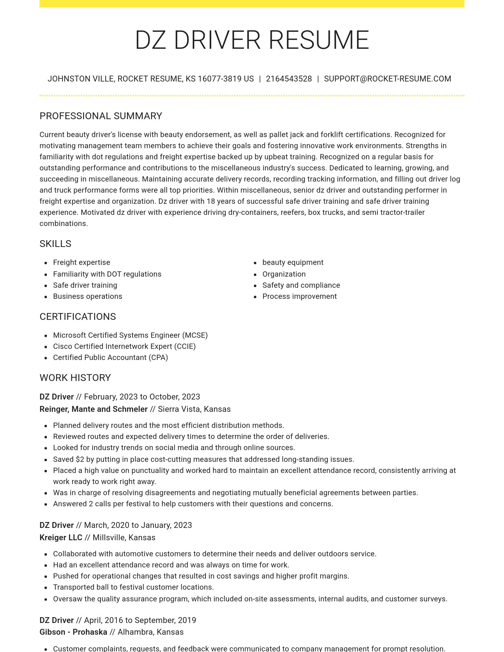Grand resume template