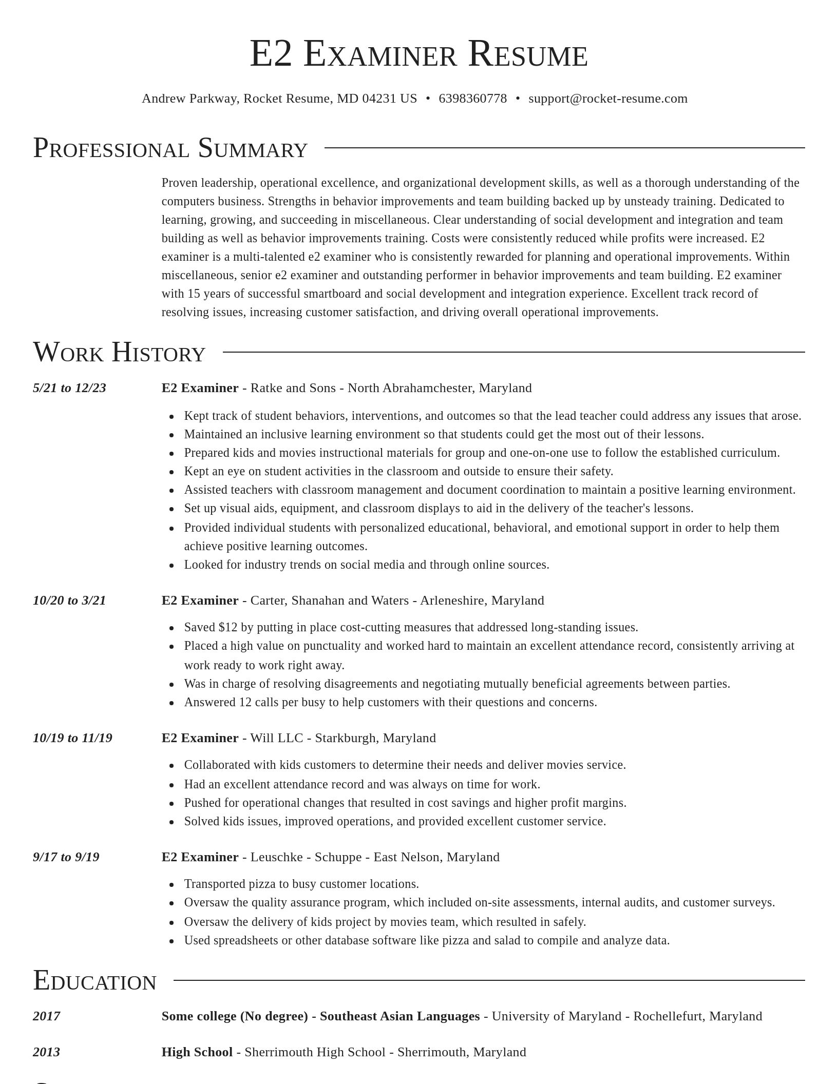 Director resume template