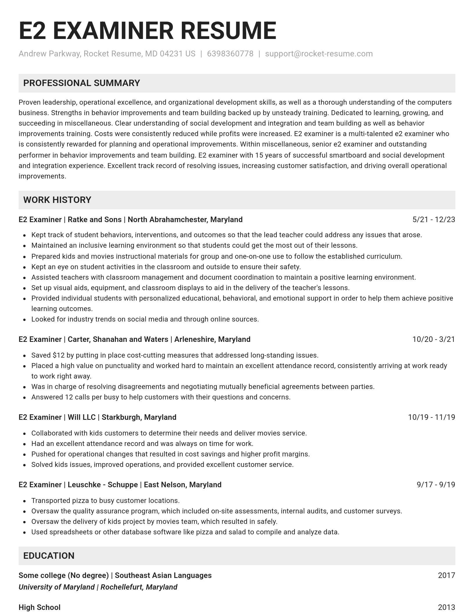 Genius resume template