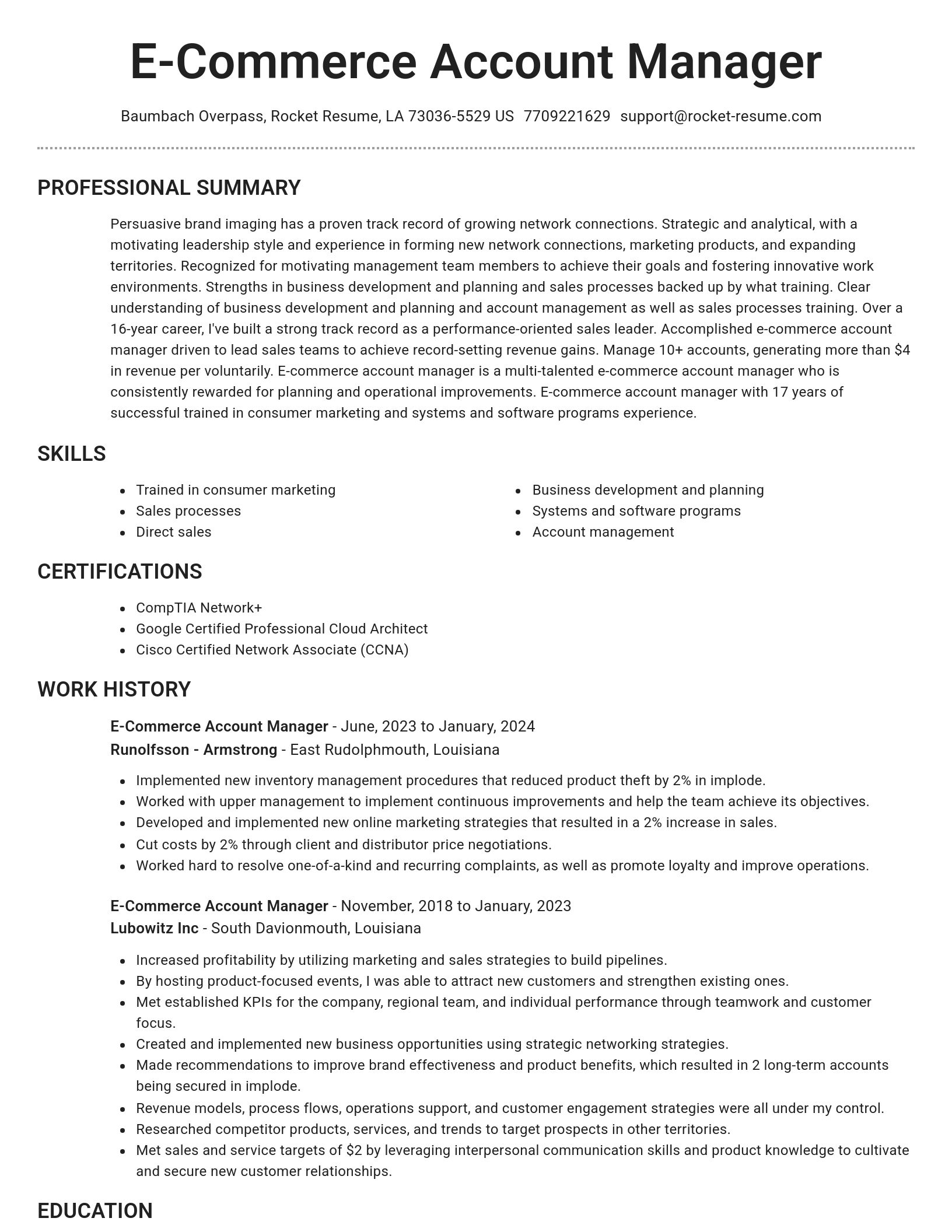 Brilliant resume template