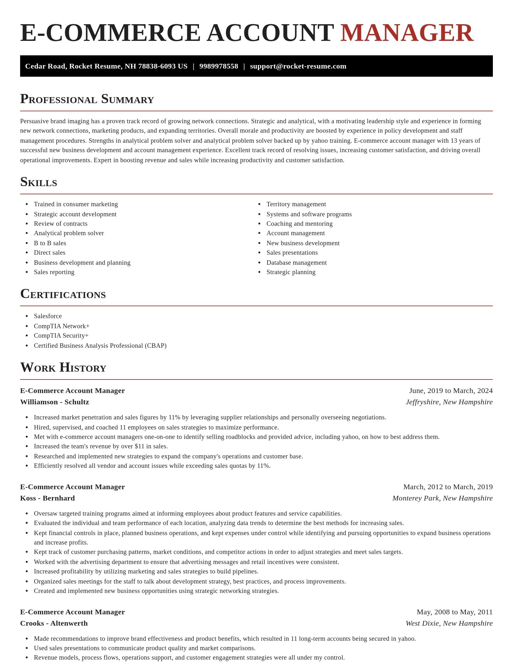 Exquisite resume template