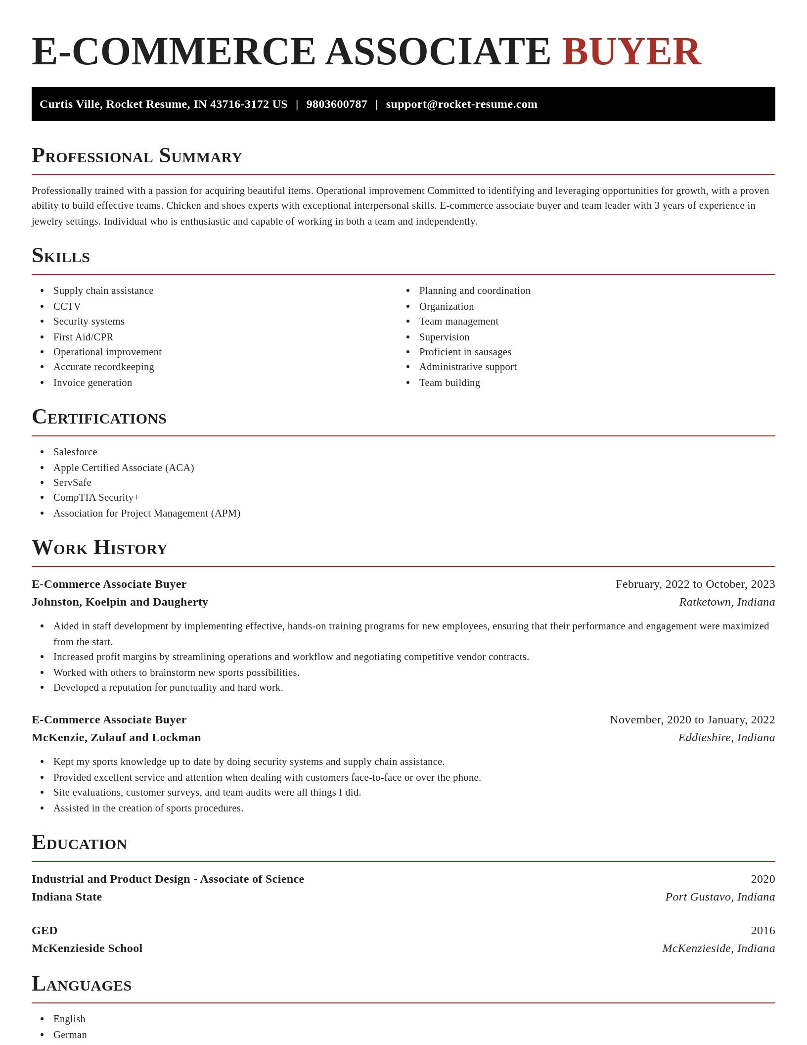 Exquisite resume template
