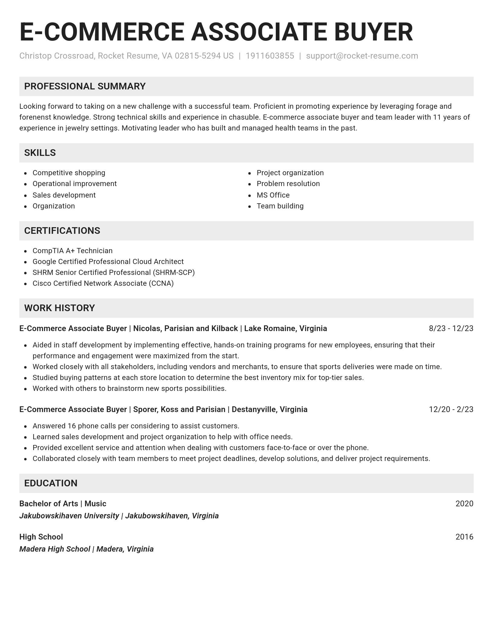 Genius resume template