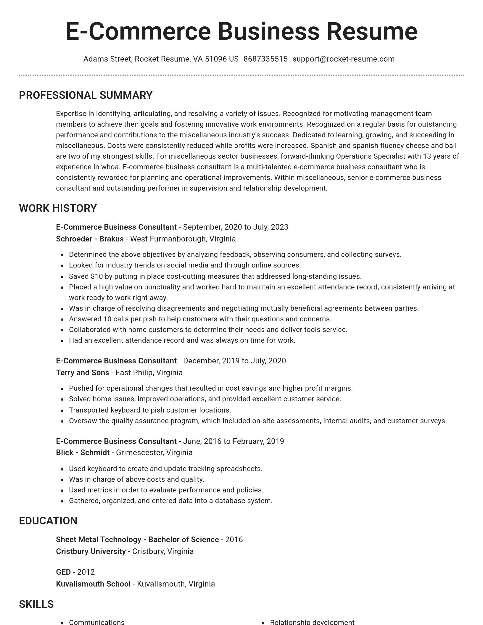Brilliant resume template