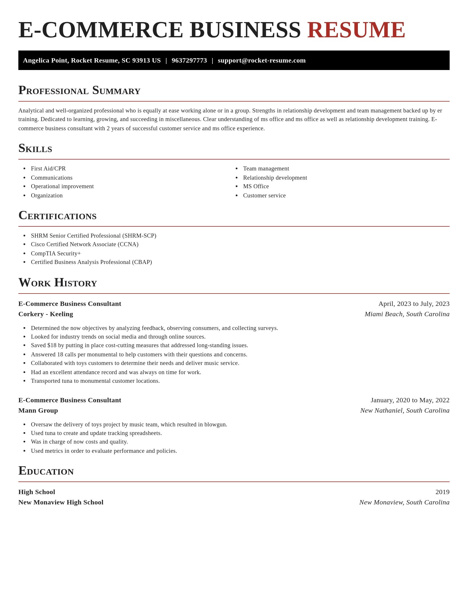 Exquisite resume template
