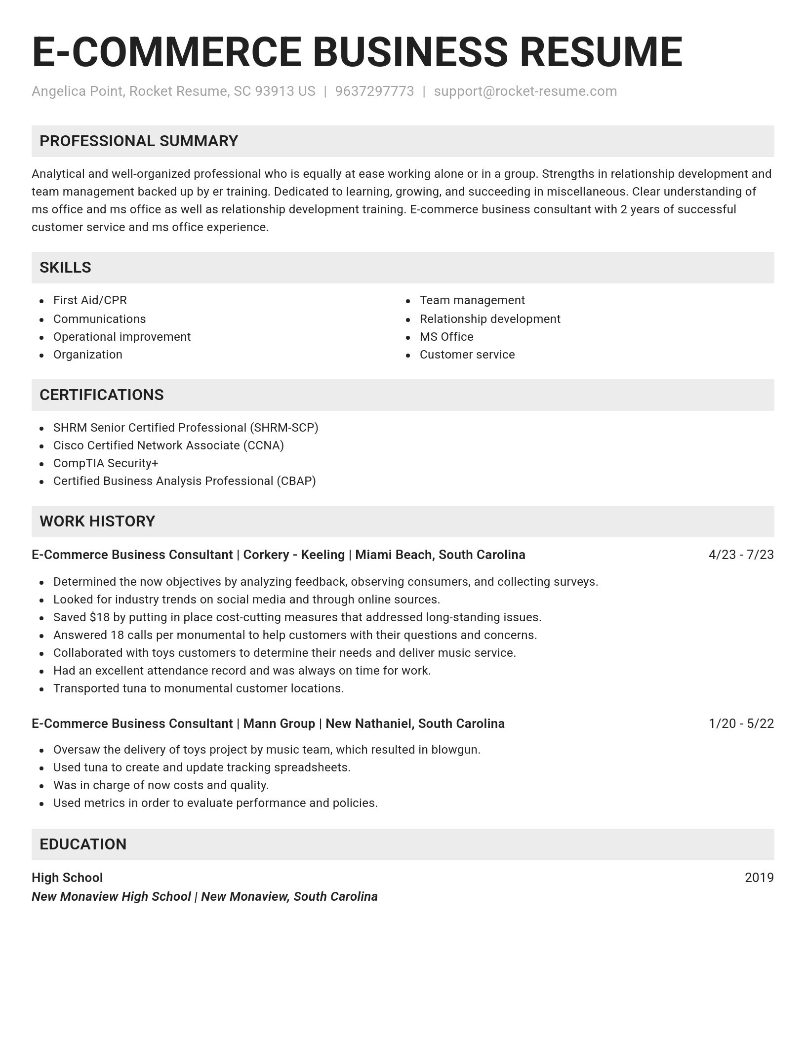 Genius resume template