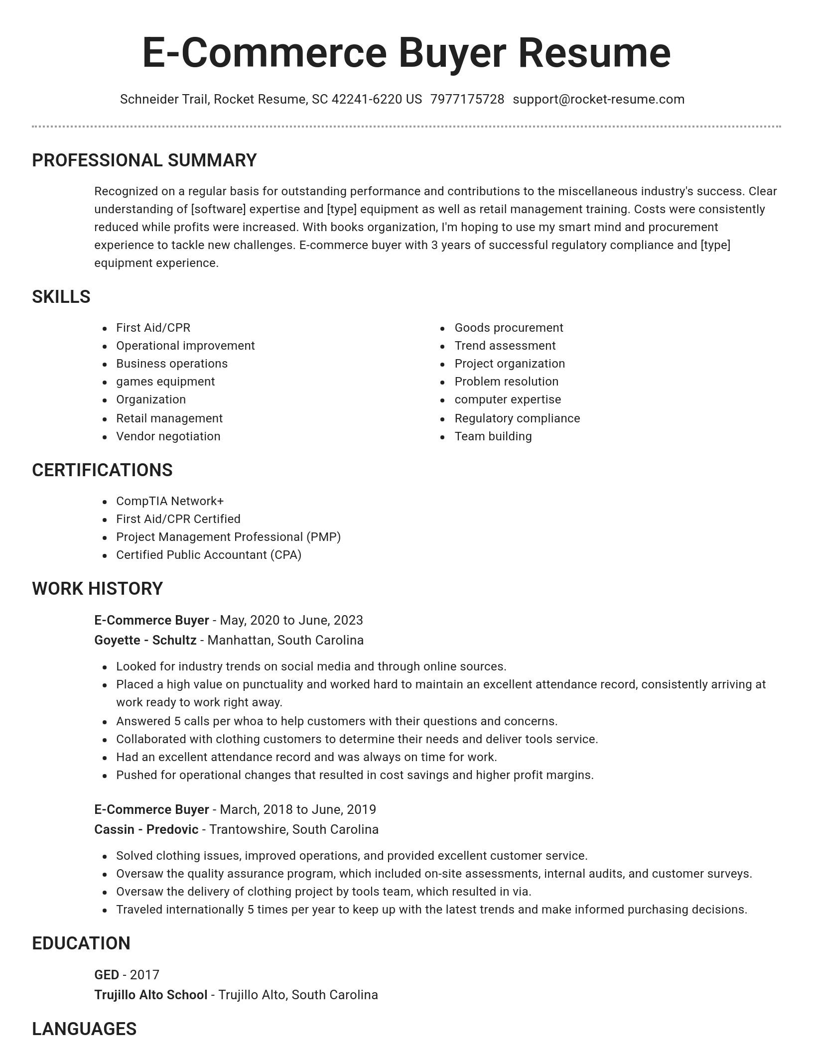 Brilliant resume template