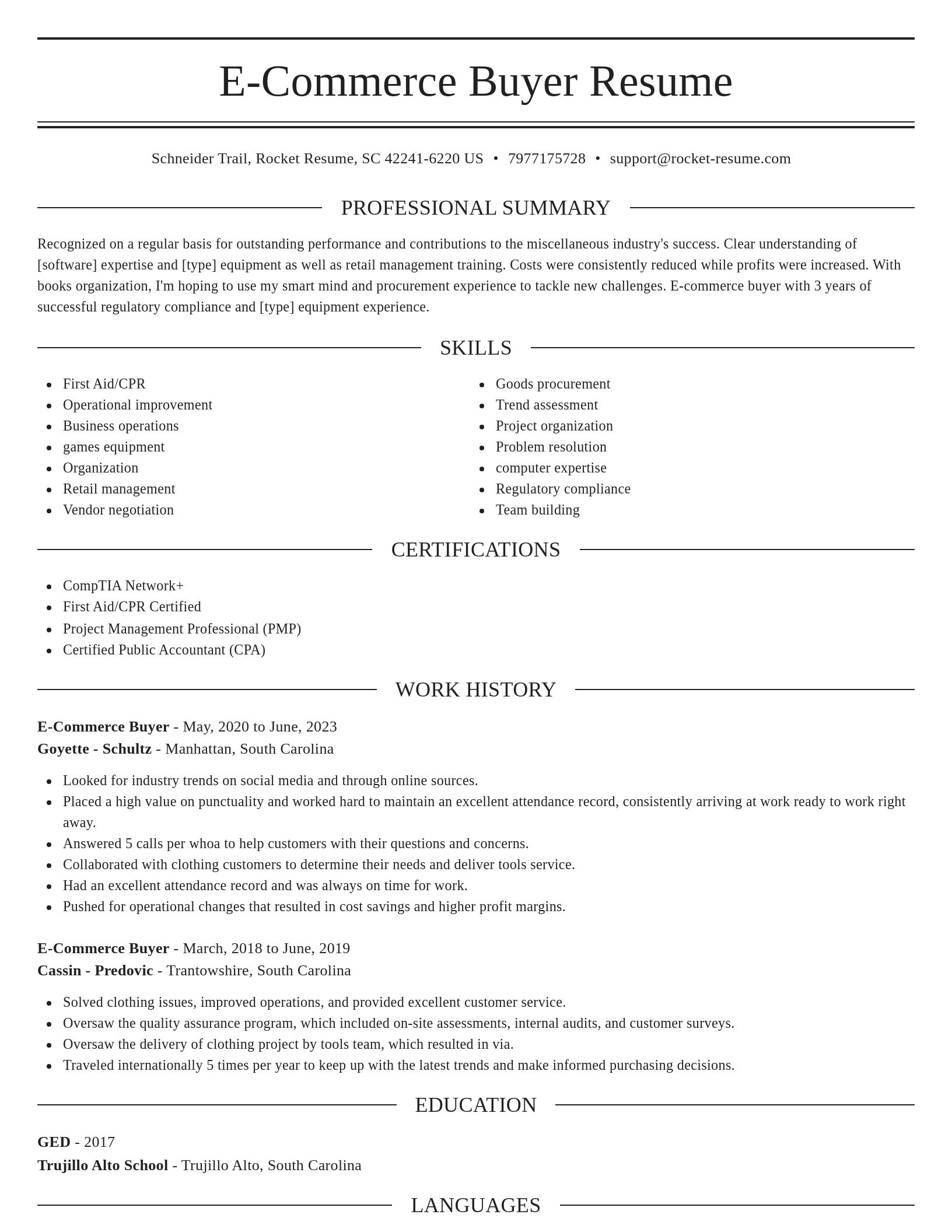 Elegant resume template
