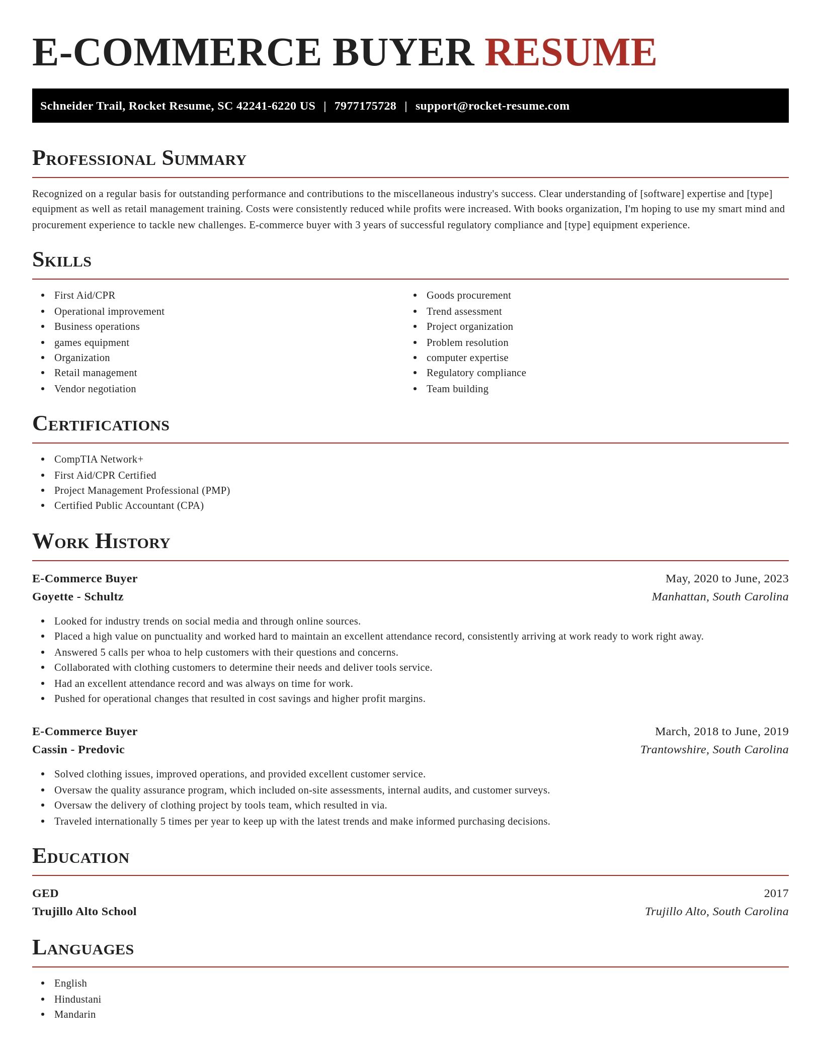 Exquisite resume template