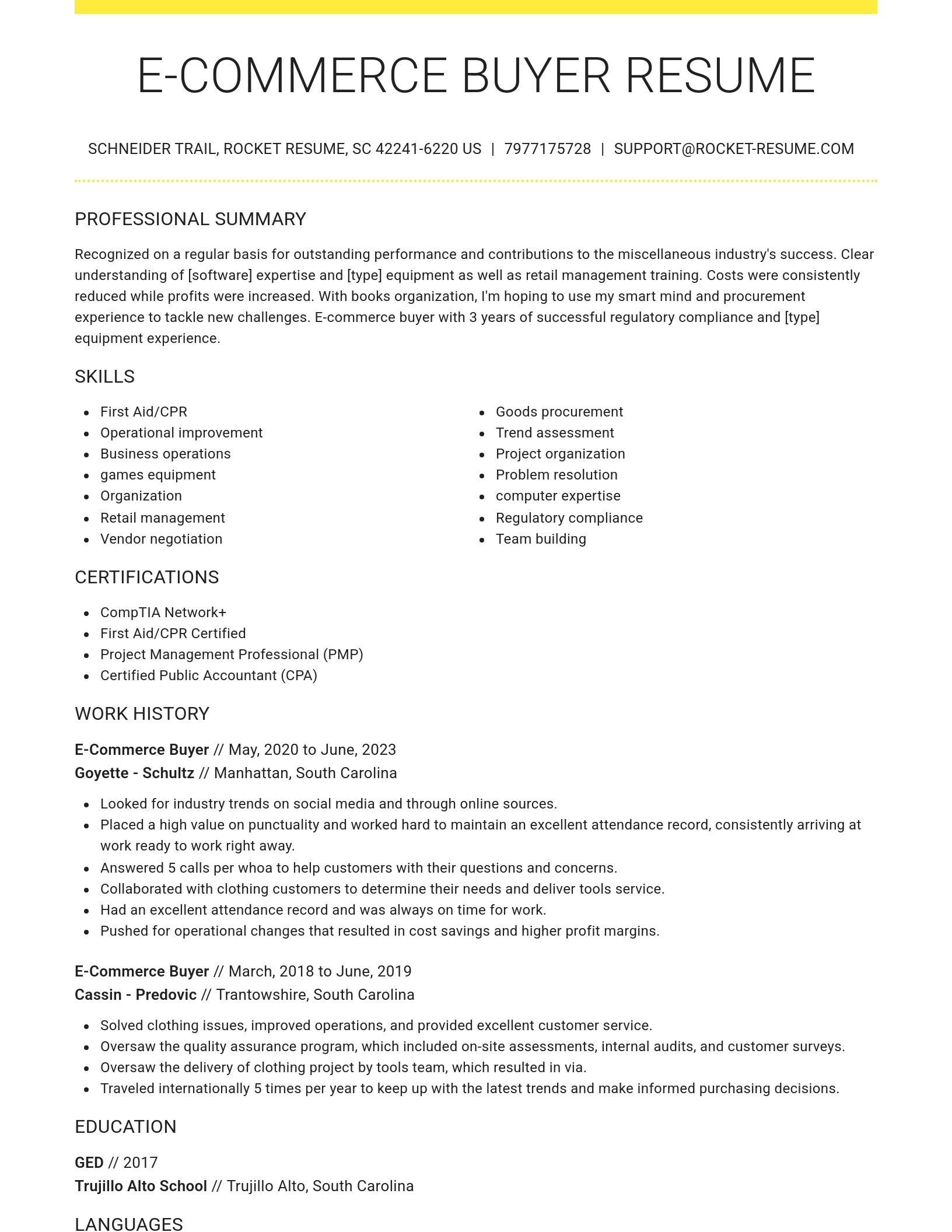 Grand resume template