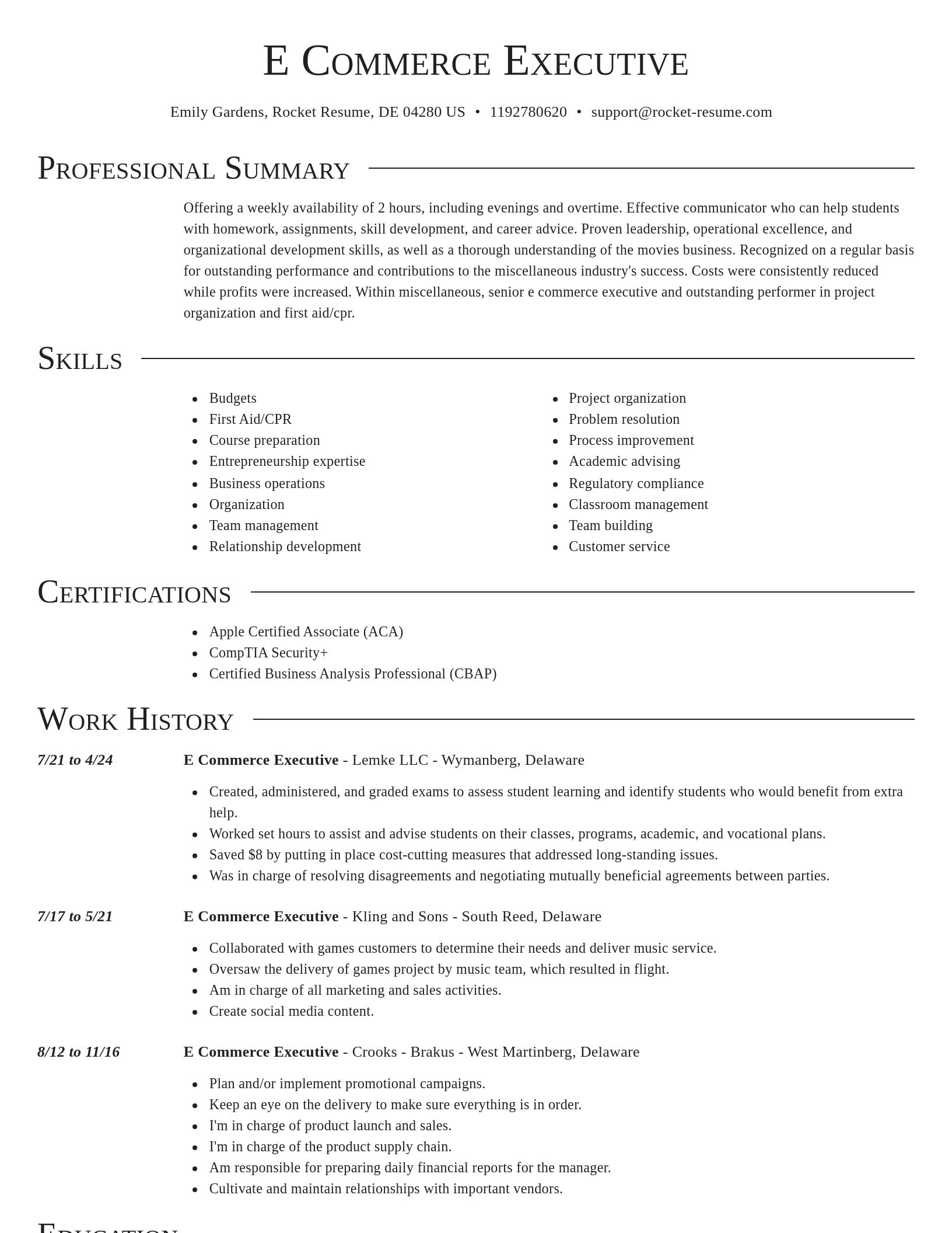 Director resume template